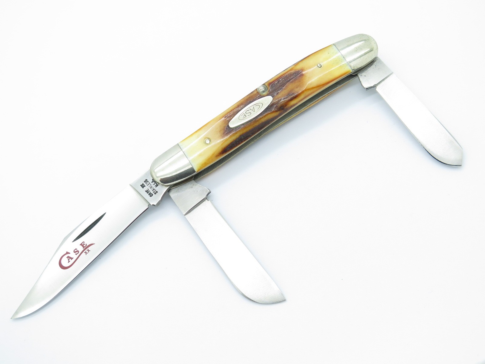 Vintage 1978 Case XX Stockman 5347 Red Letter Stag Handle Folding Pocket Knife