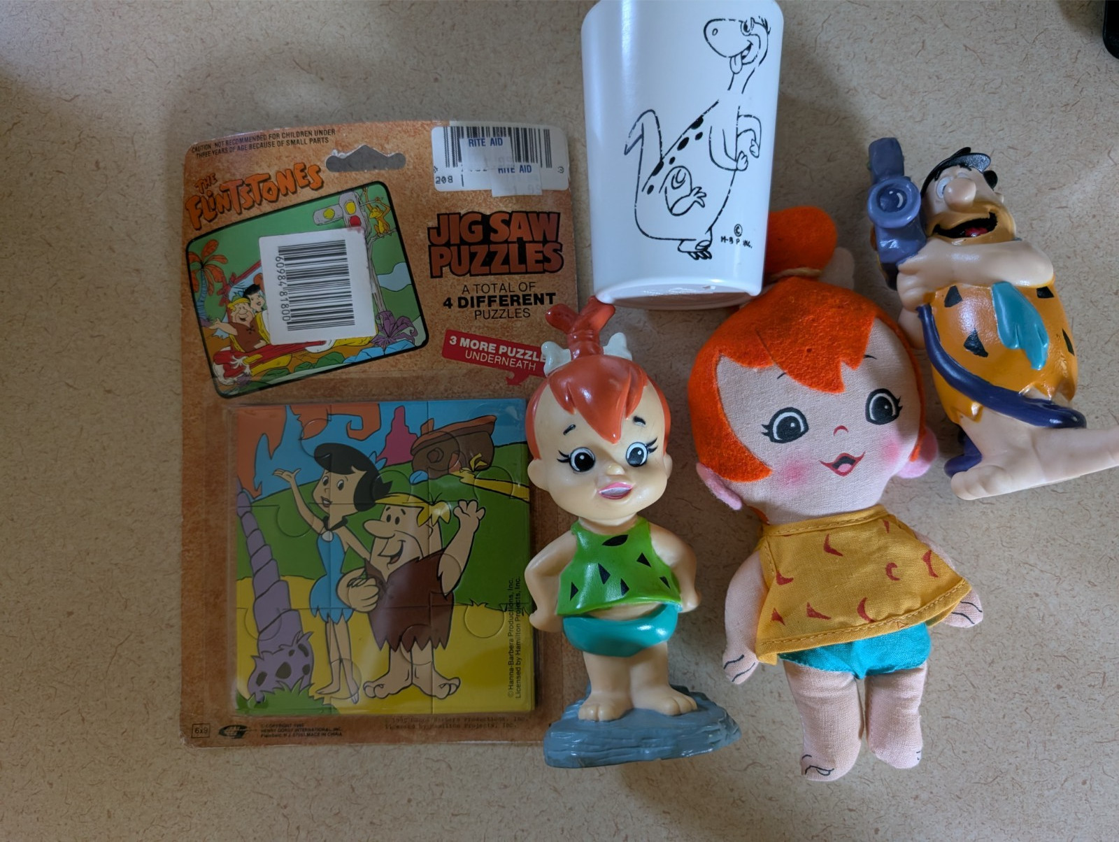 Lot Of Vintage Flintstones Collectables