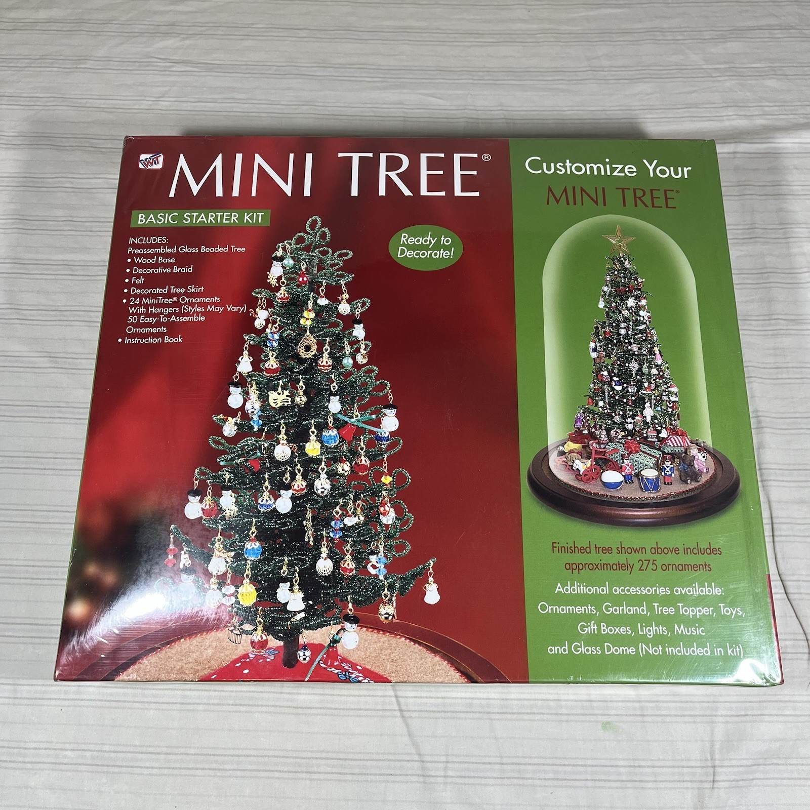 VTG Westrim Glass Beaded Mini Christmas Tree Preassembled Basic Starter Kit NEW