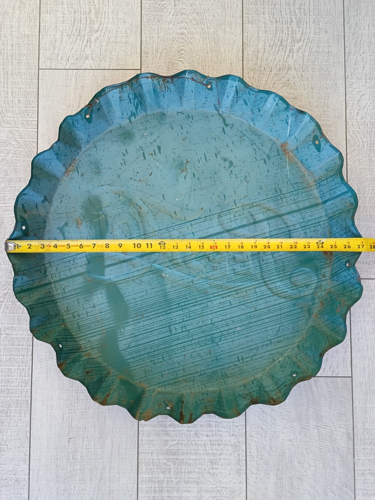 ANTIQUE PEPSI-COLA BOTTLE CAP LARGE METAL ADVERTISING SIGN 27