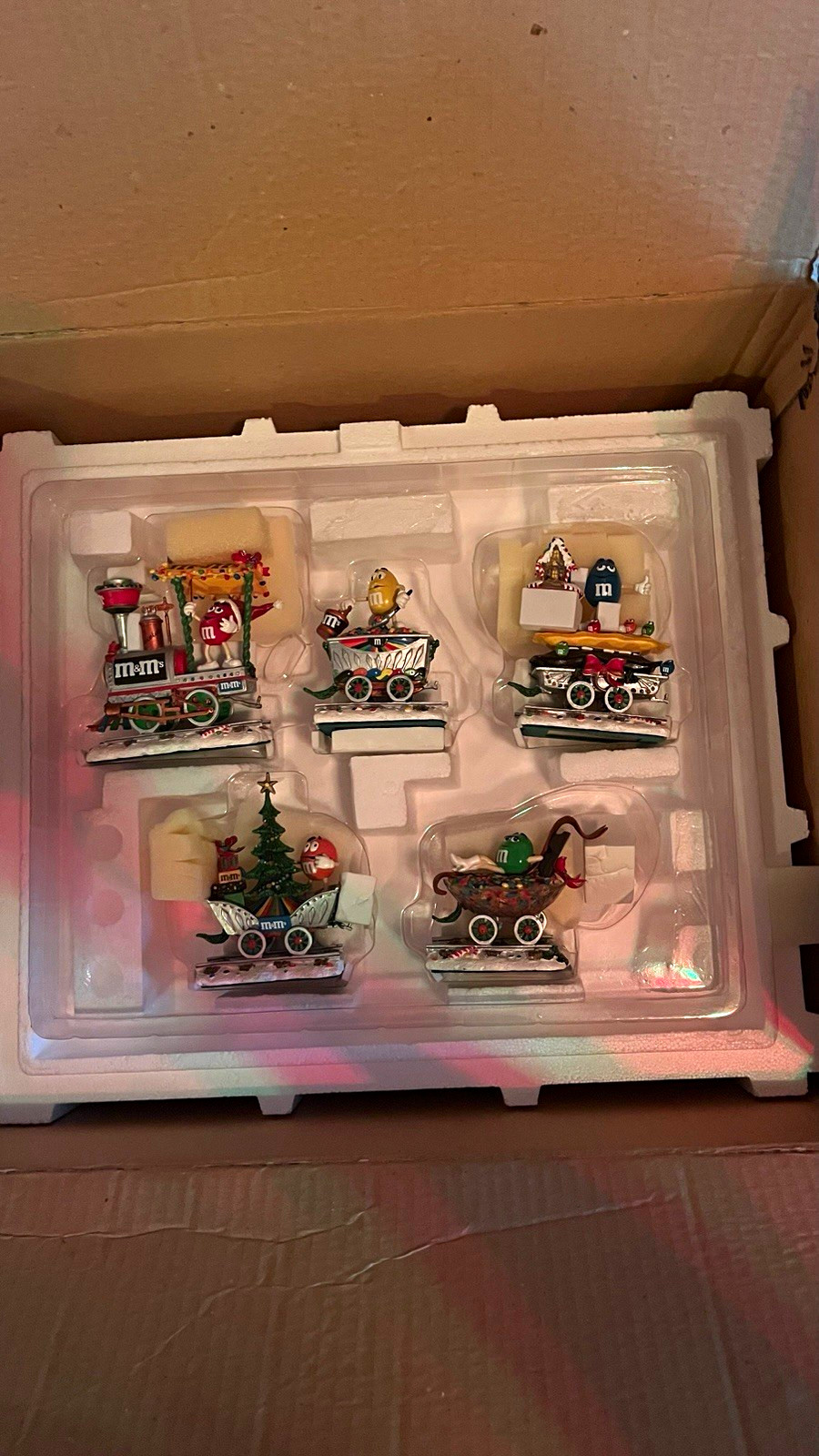 M&M’s Candy & Nuts Multicolor Holiday Train Figurine Set, Candy Characters
