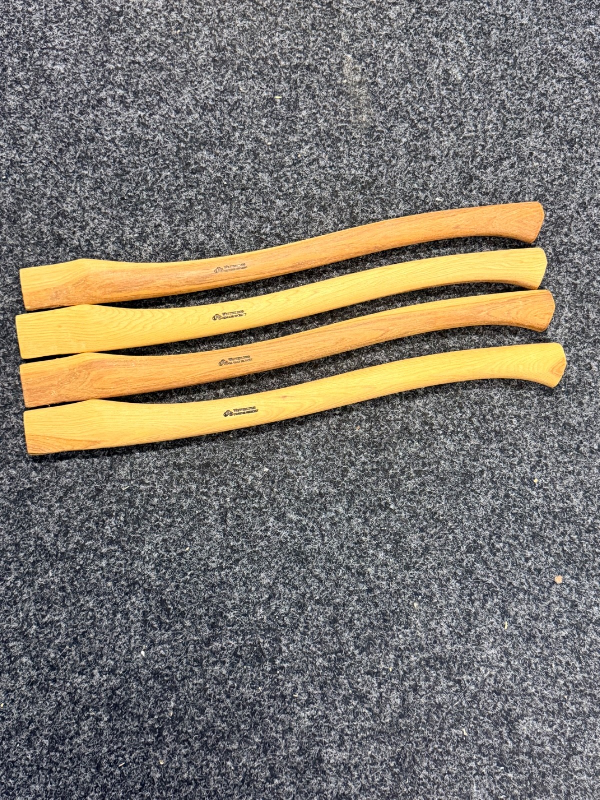 4x NOS Wetterlings Genuine Hickory Axe Handles Forest Axe 65cm Swedish Vintage