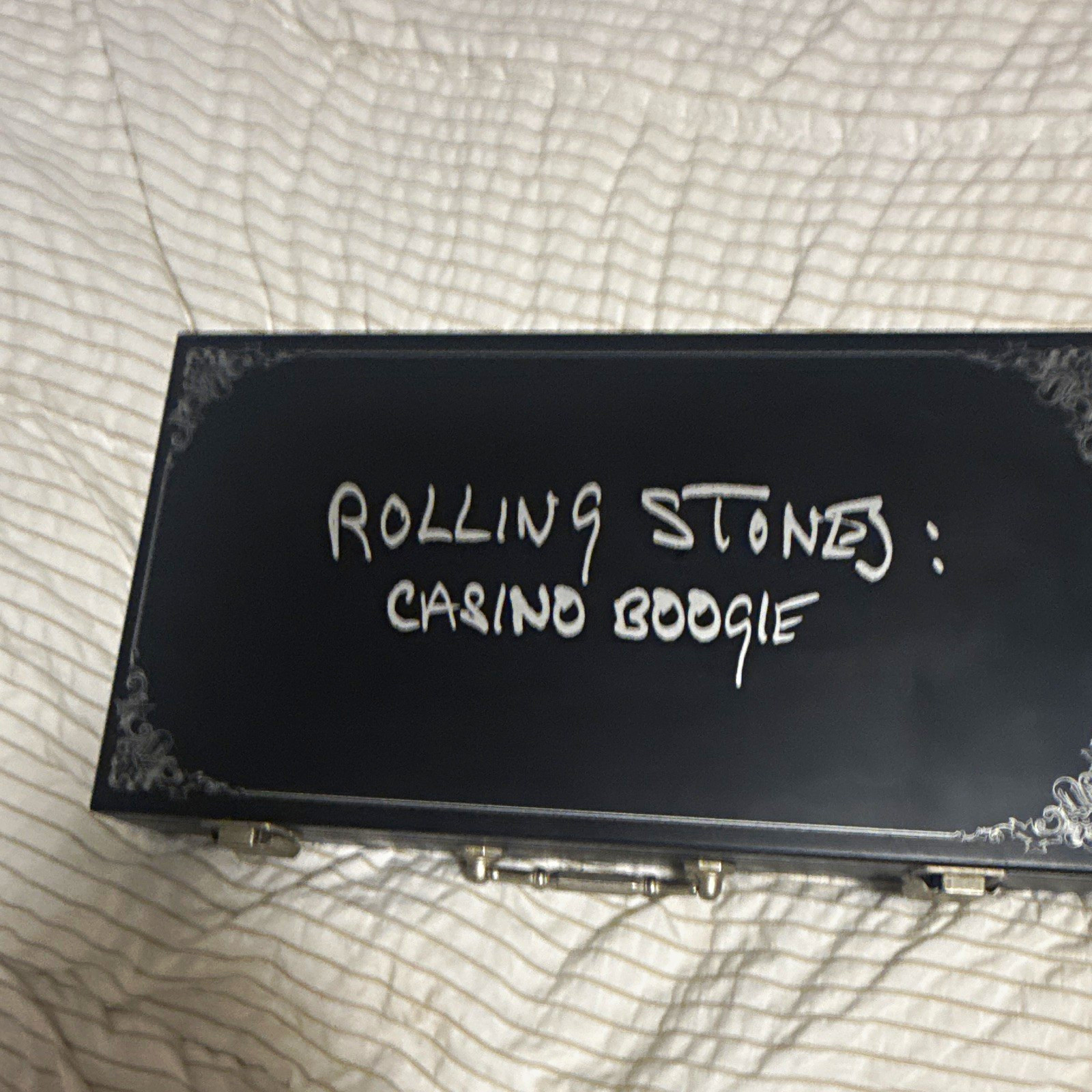 Rolling Stones Casino Boogie Poker Chip Set Black Carrying Case 0657/1000