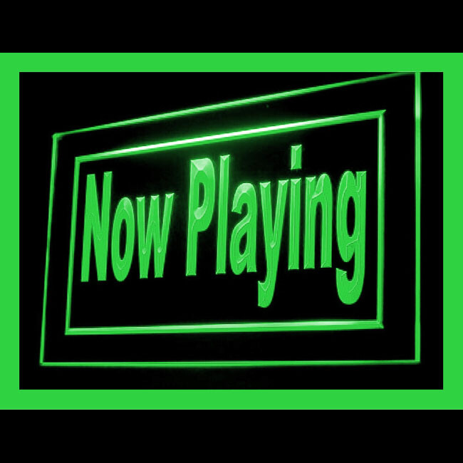 120104 Now Playing Audio Playlist Movies Theater Display LED Light Neon Sign