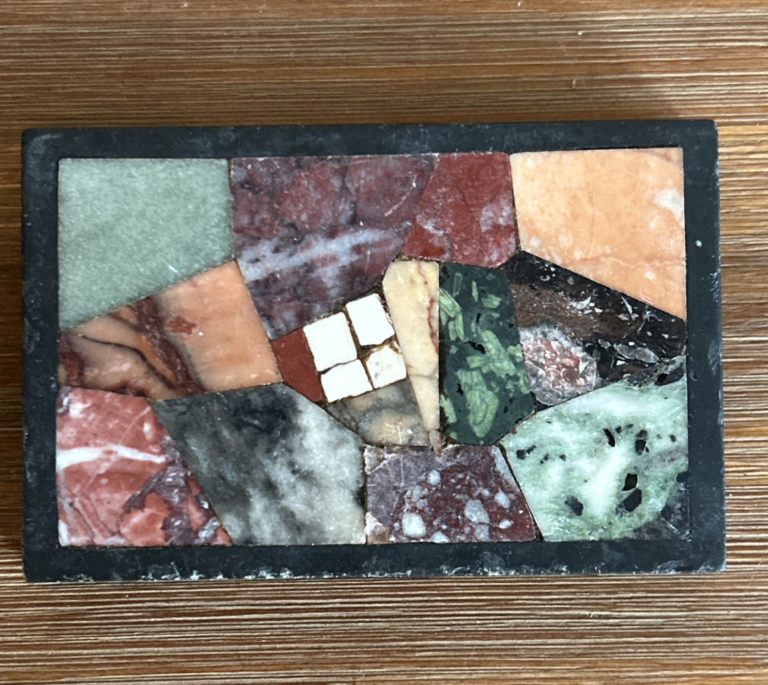 Antique Grand Tour Marble Pietra Dura Stone Specimen Sample Objet D'Art Italy