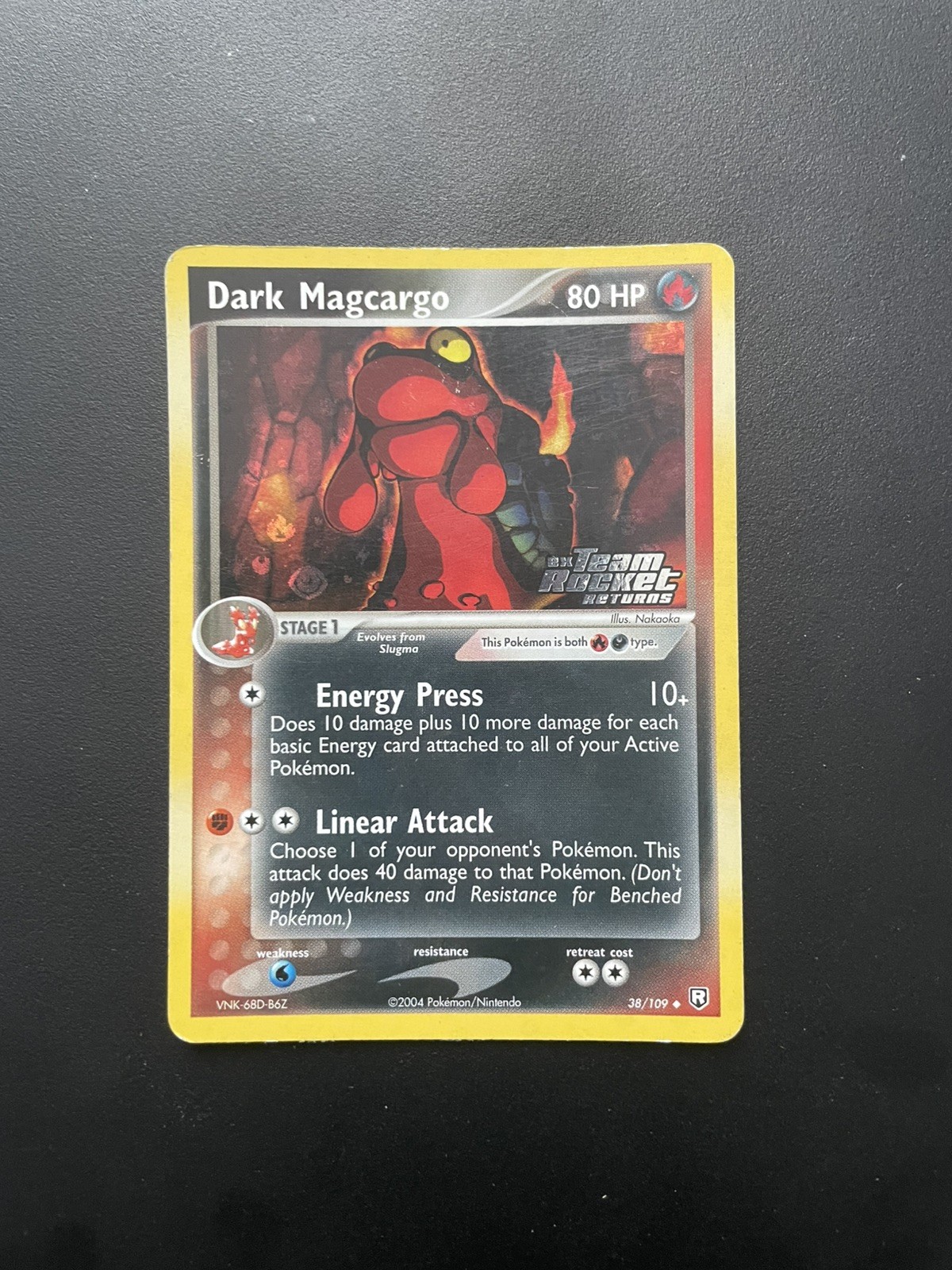 Pokemon Card - Dark Magcargo Team Rocket Returns 38/109 Reverse Holo Stamped