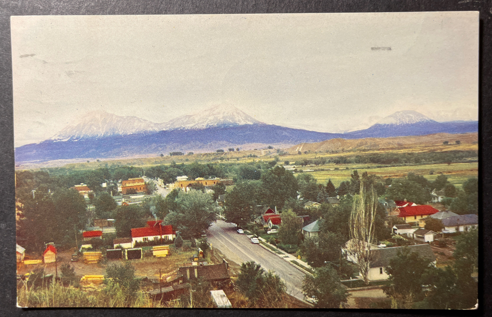 Hotchkiss Delta County Colorado printed 1963 chrome town view Hotchkiss Delta County Colorado printed 1963 chrome town view