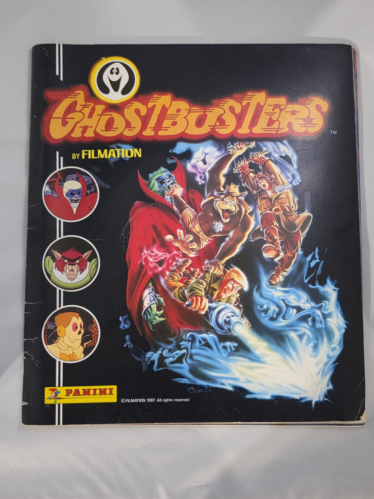 1987 Panini Filmation Ghostbusters Sticker Album Book No Stickers Applied