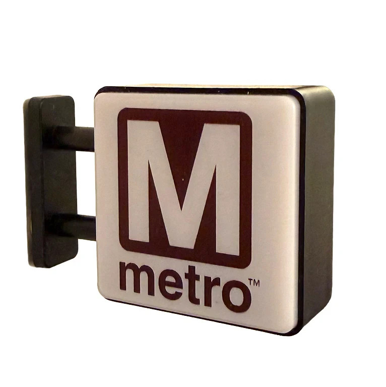 Washington DC (WMATA) Metro DC Metrorail - Metro Logo Sign LED Light Magnet
