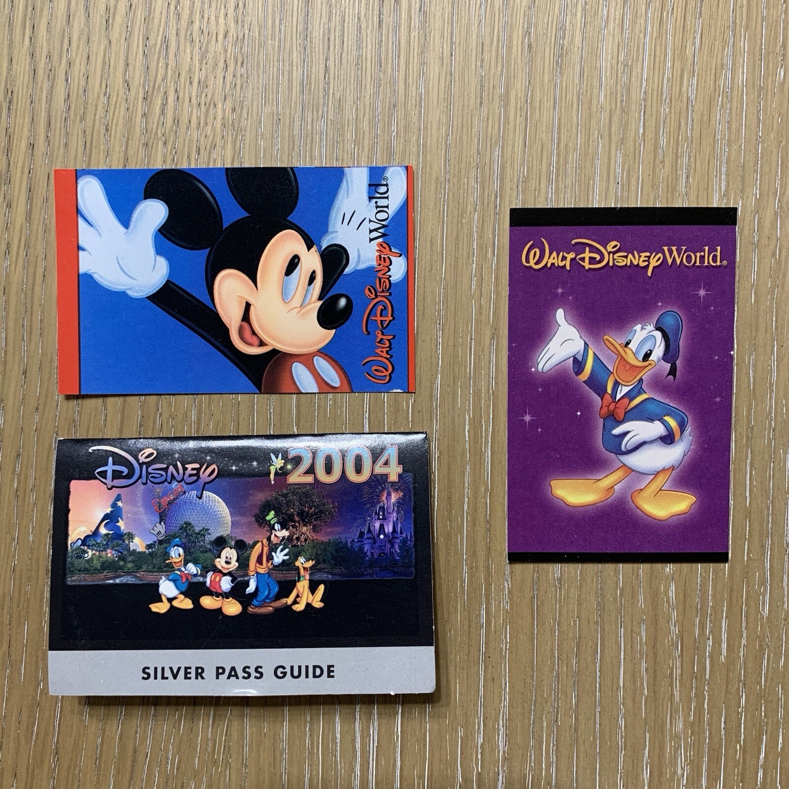 Lot of 2x Early 2000’s Walt Disney World Resort Park Vintage Tickets & Holder