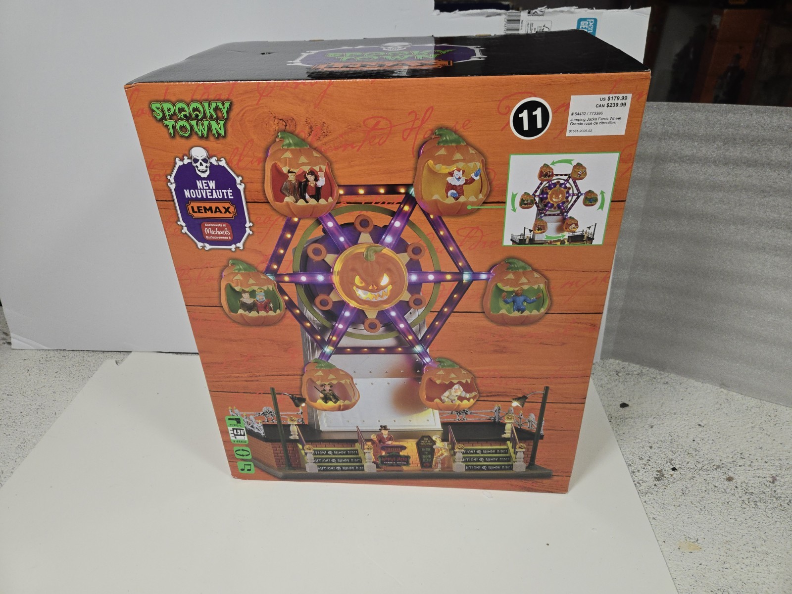 Lemax Spooky Town Jumping Jack's Ferris Wheel Halloween Retired READ DESCRIPTION