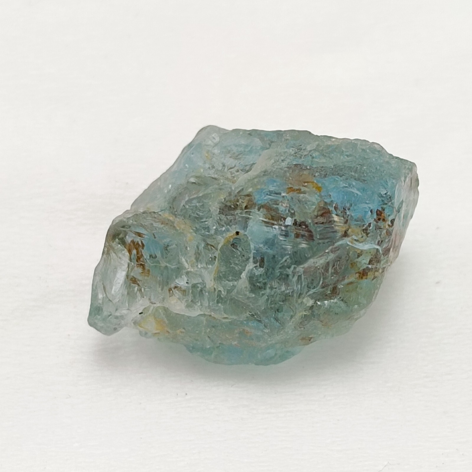 Natural Blue Aquamarine Rough 12.30 Ct 18x12x11 - Raw Gemstone For Collection