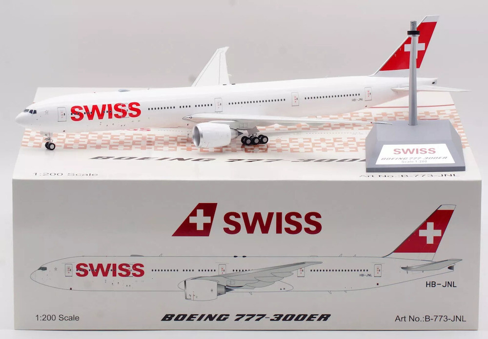 Inflight B-773-JNL Swiss International 777-300ER HB-JNL Diecast 1/200 AV Model