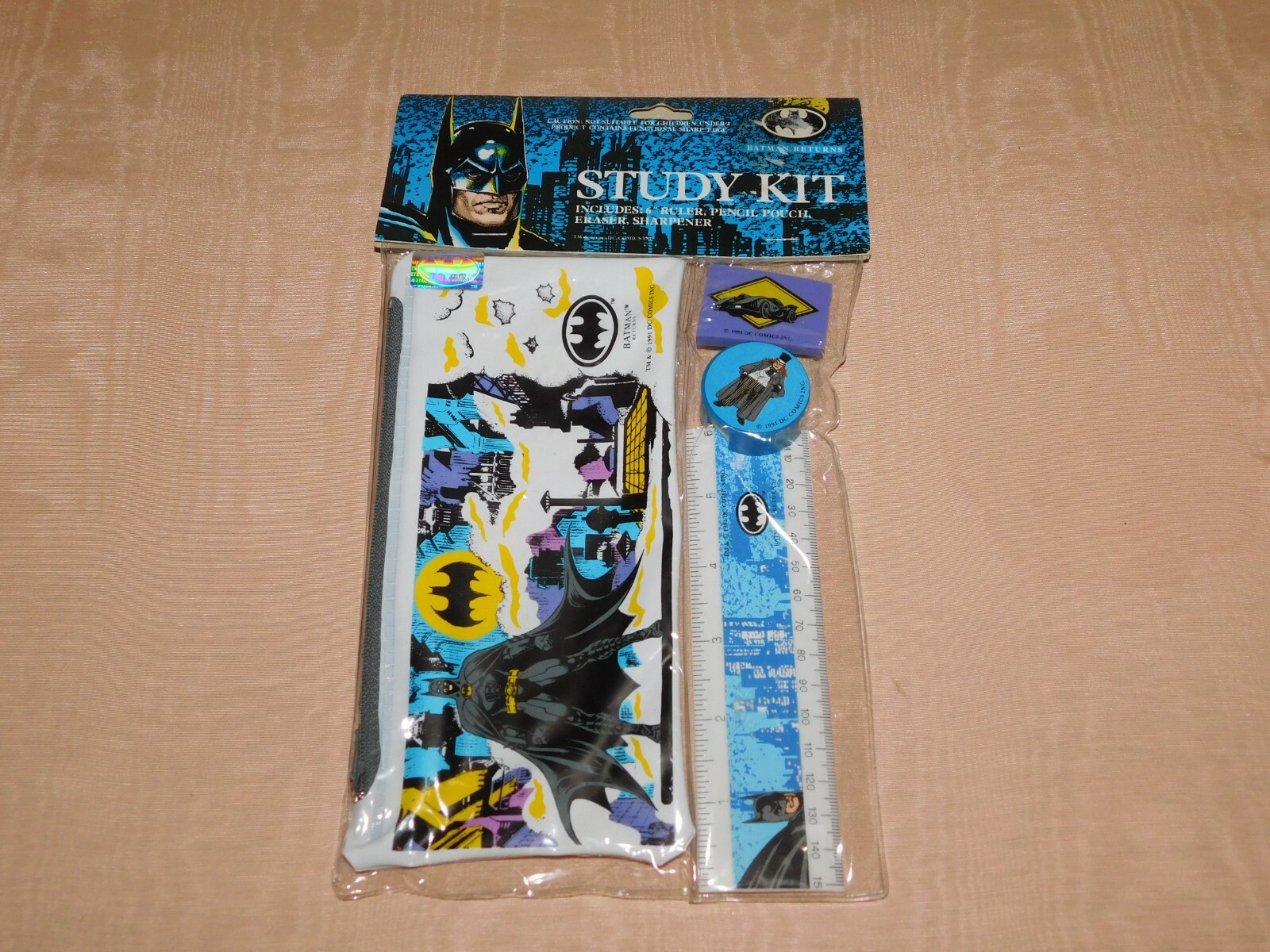 VINTAGE 1991 DC COMICS  BATMAN PENGUIN SCHOOL STUDY KIT  NEW OLD STOCK