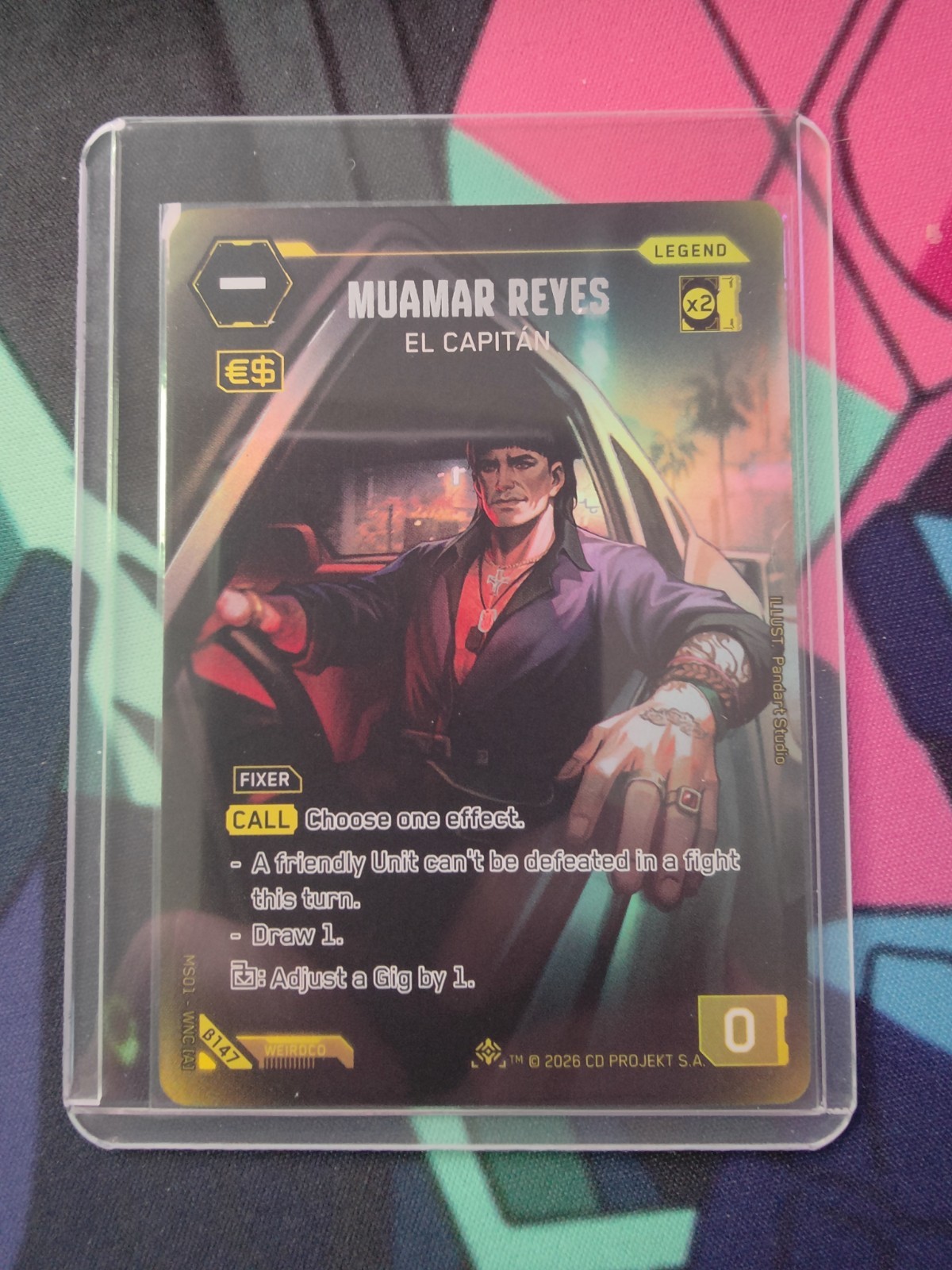 Muamar Reyes El Capitan B 147 - Iconic Rare - BETA Cyberpunk TCG