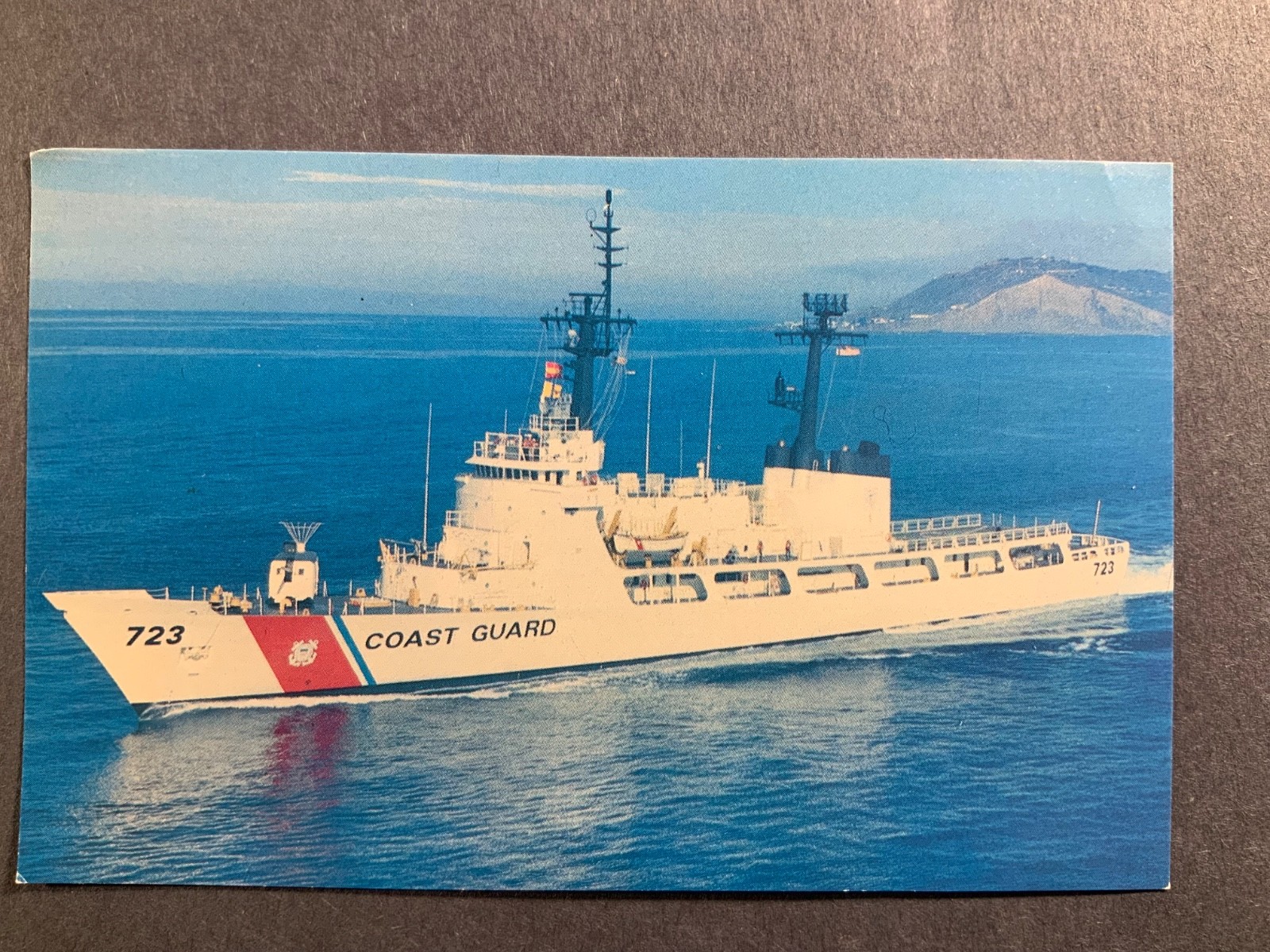 U.S. Military Postcard USCGC Rush WHEC-723