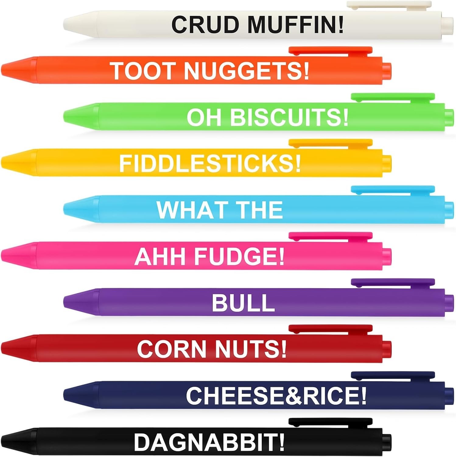10 Pcs Funny Pens for Adults Fun Ballpoint Pens Bulk with Sayings Novelty Quotes
