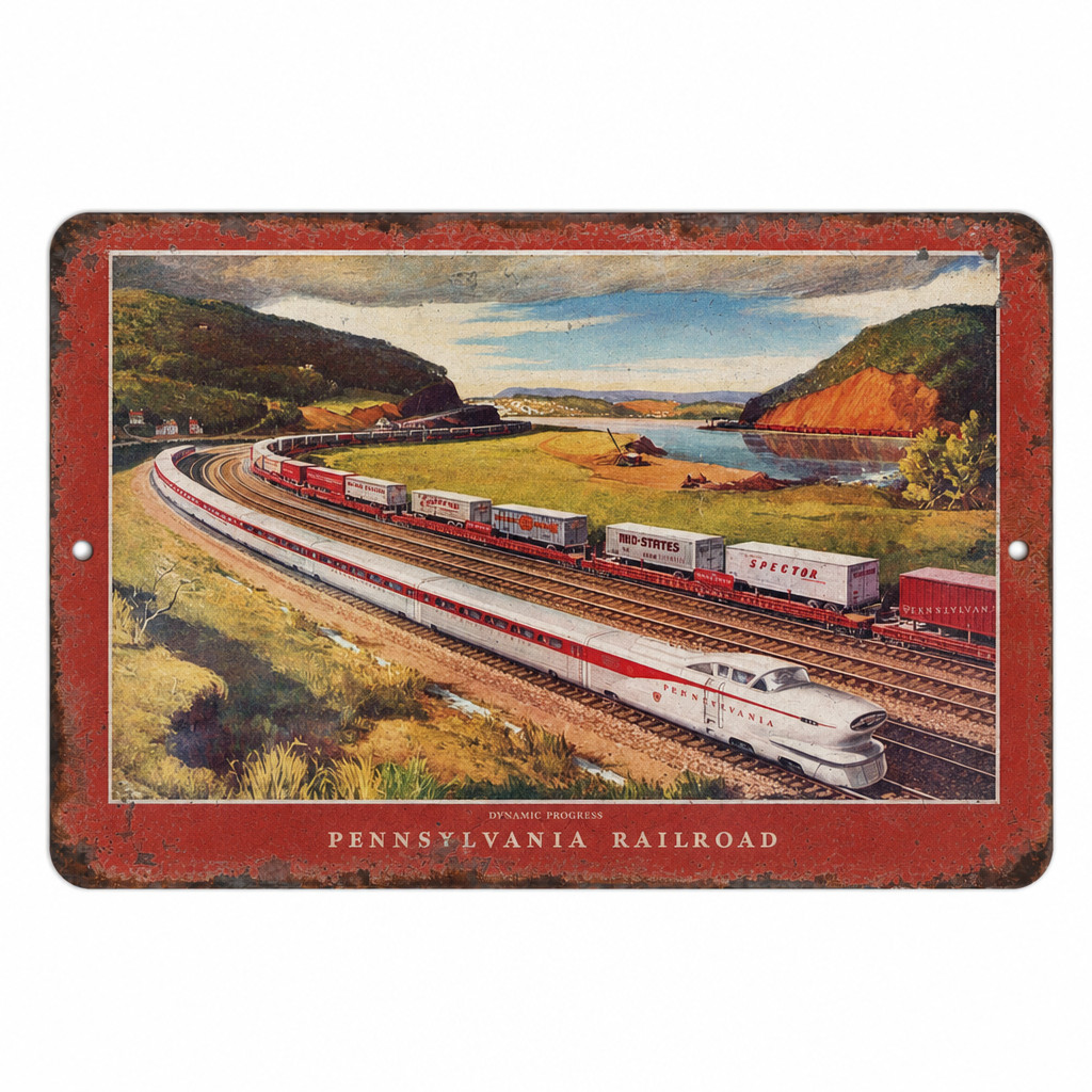 Pennsylvania Railroad Metal Sign Vintage RR Retro Antique Replica PPR1 - 3 Sizes