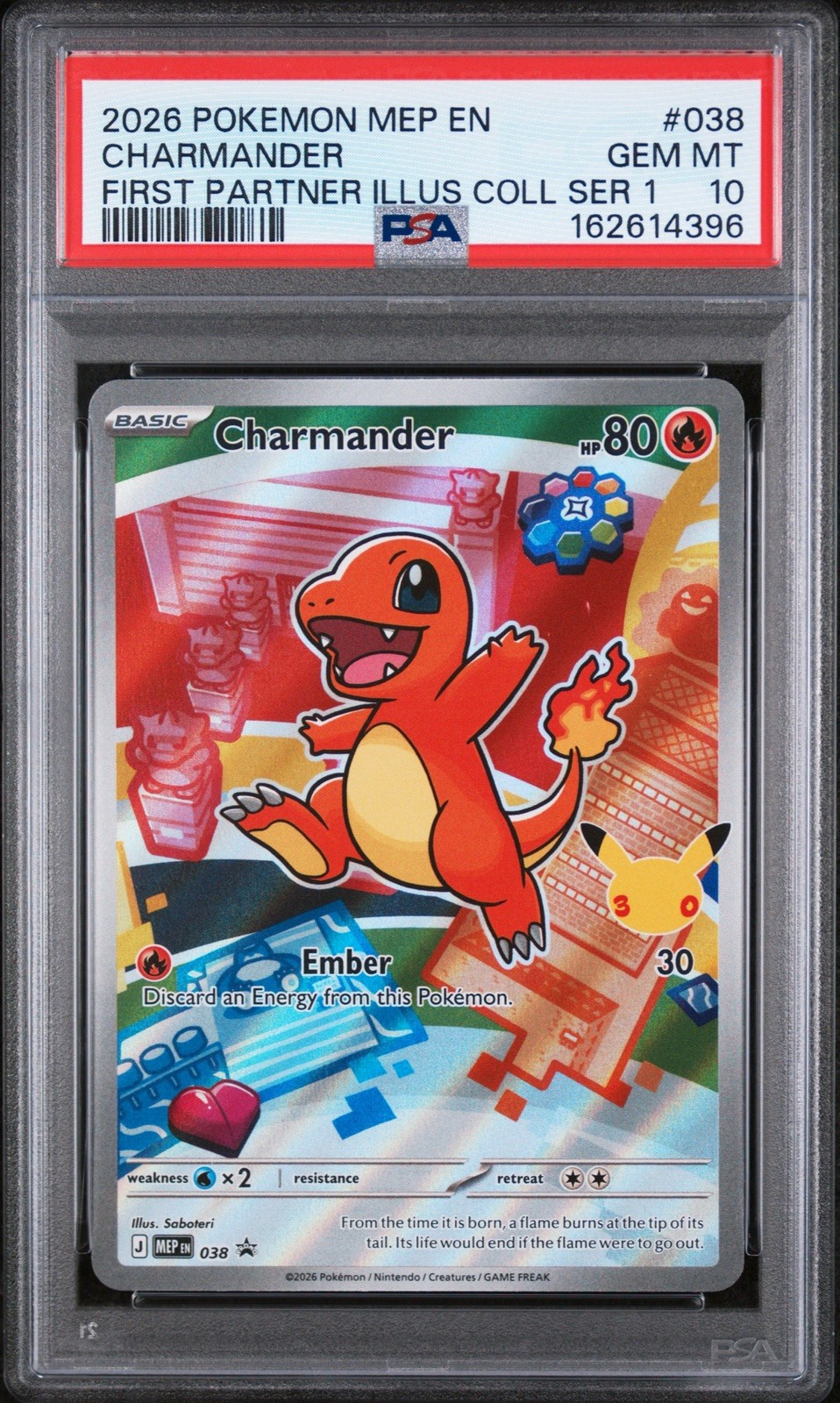 2026 Pokemon Charmander First Partner Collection Promo #038 PSA 10