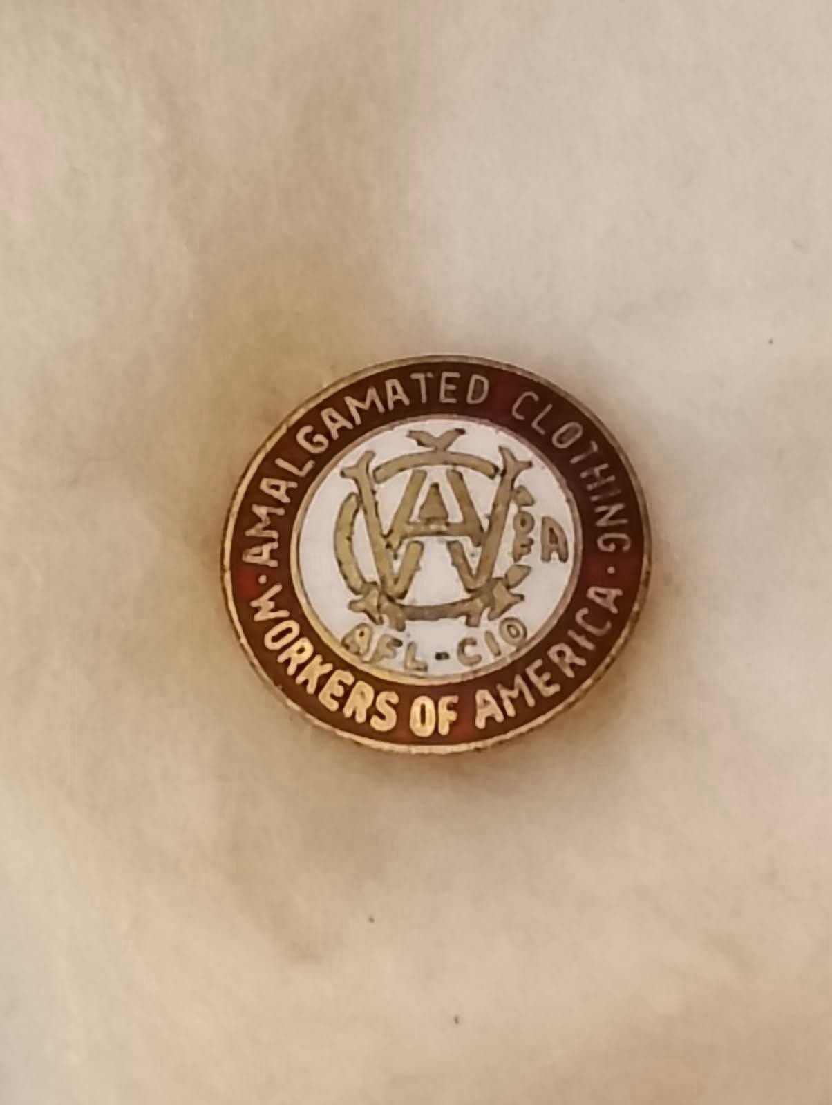 Amalgamated Clothing Workers of America Union Member Pin Vintage Clothing