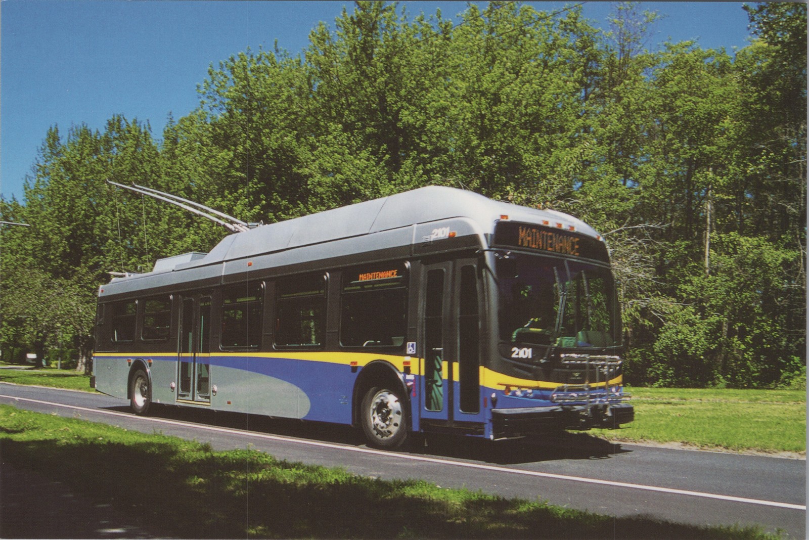 Vancouver BC TransLink Trolleybus #2101 New Flyer Postcard Transit Bus 2005