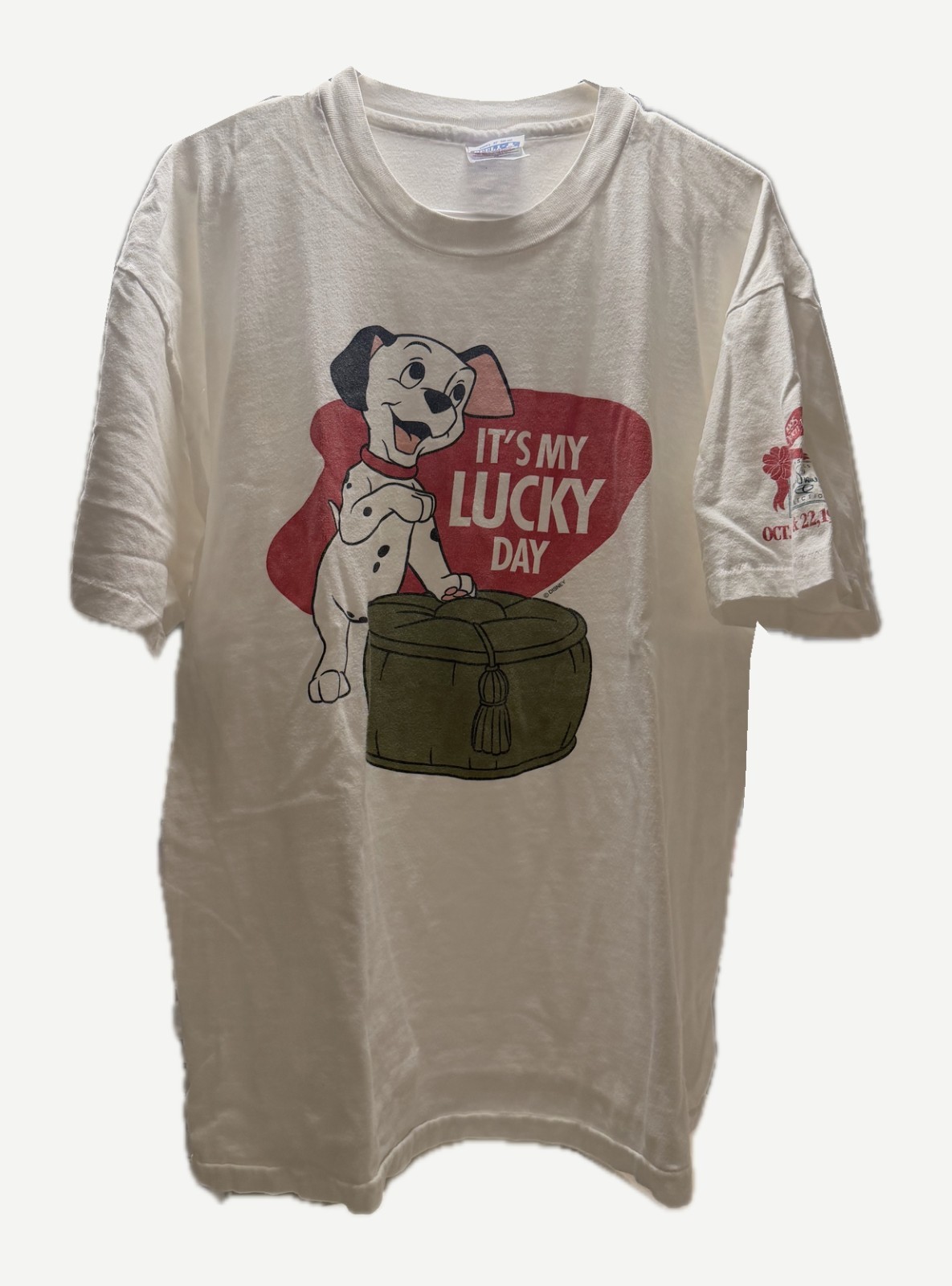 Vintage Disney 101 Dalmatians It's My Lucky Day T Shirt XL 1995 Hanes USA