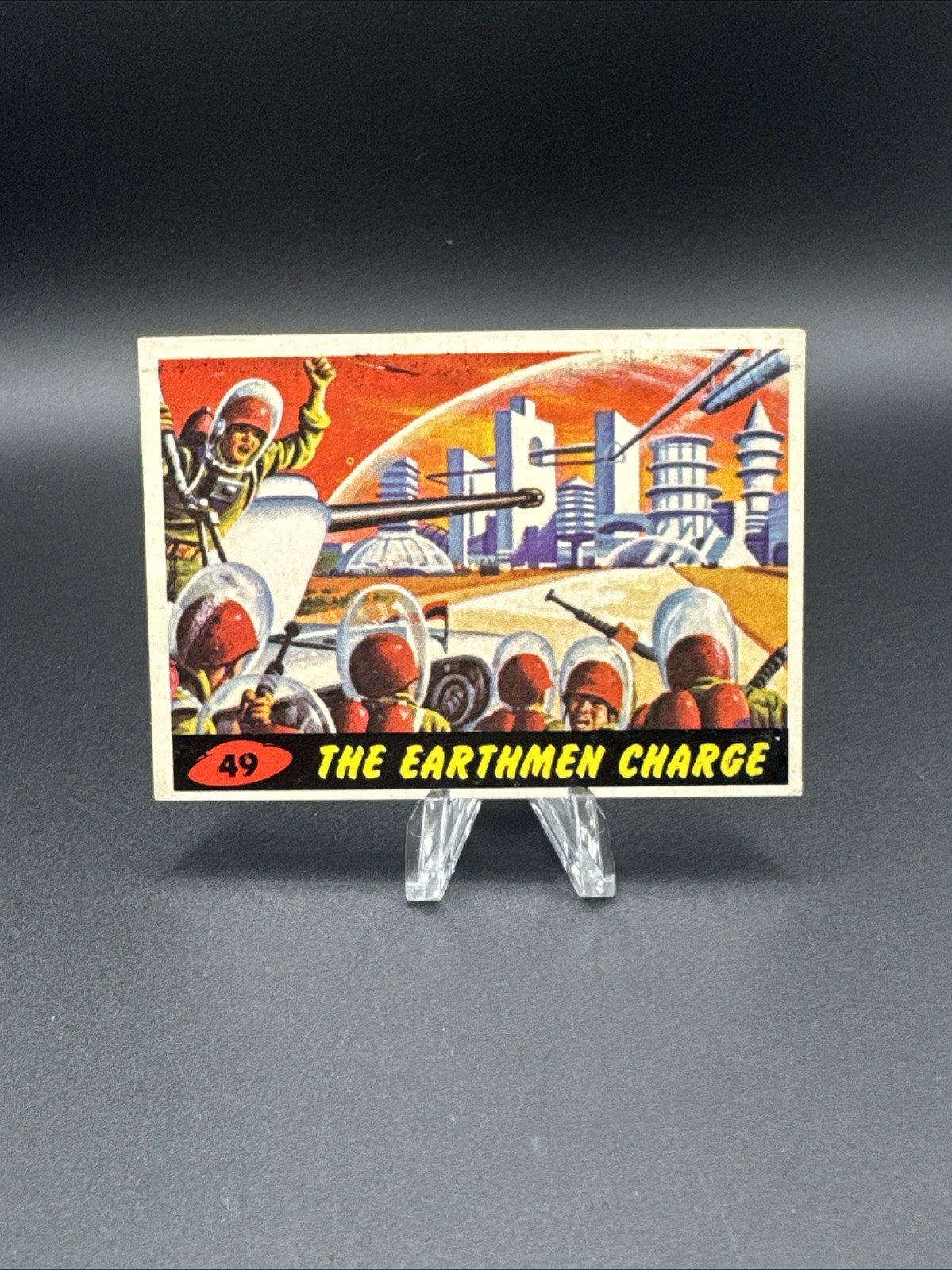 1962 Topps Mars Attacks #49 The Earthmen Charge (Bubbles Inc.) EX