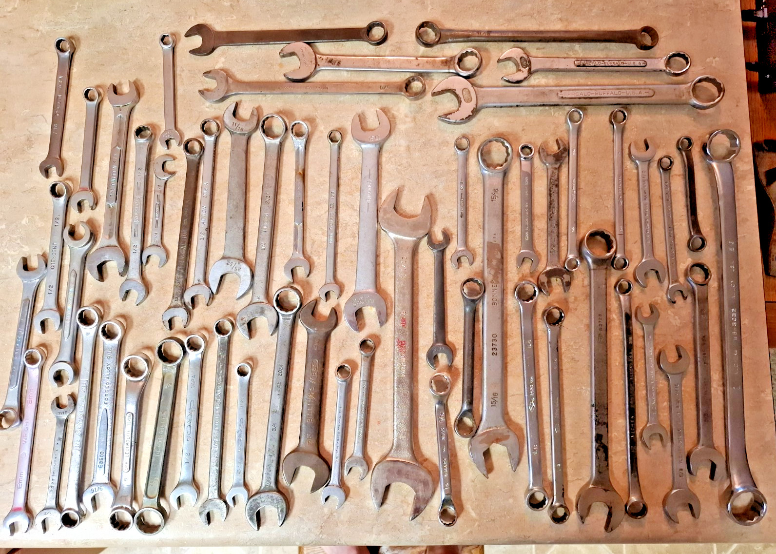 Vintage Mix 56 pcs USA wrenches Bonney VLchek P&C Thorsen Billings Easco Buffalo