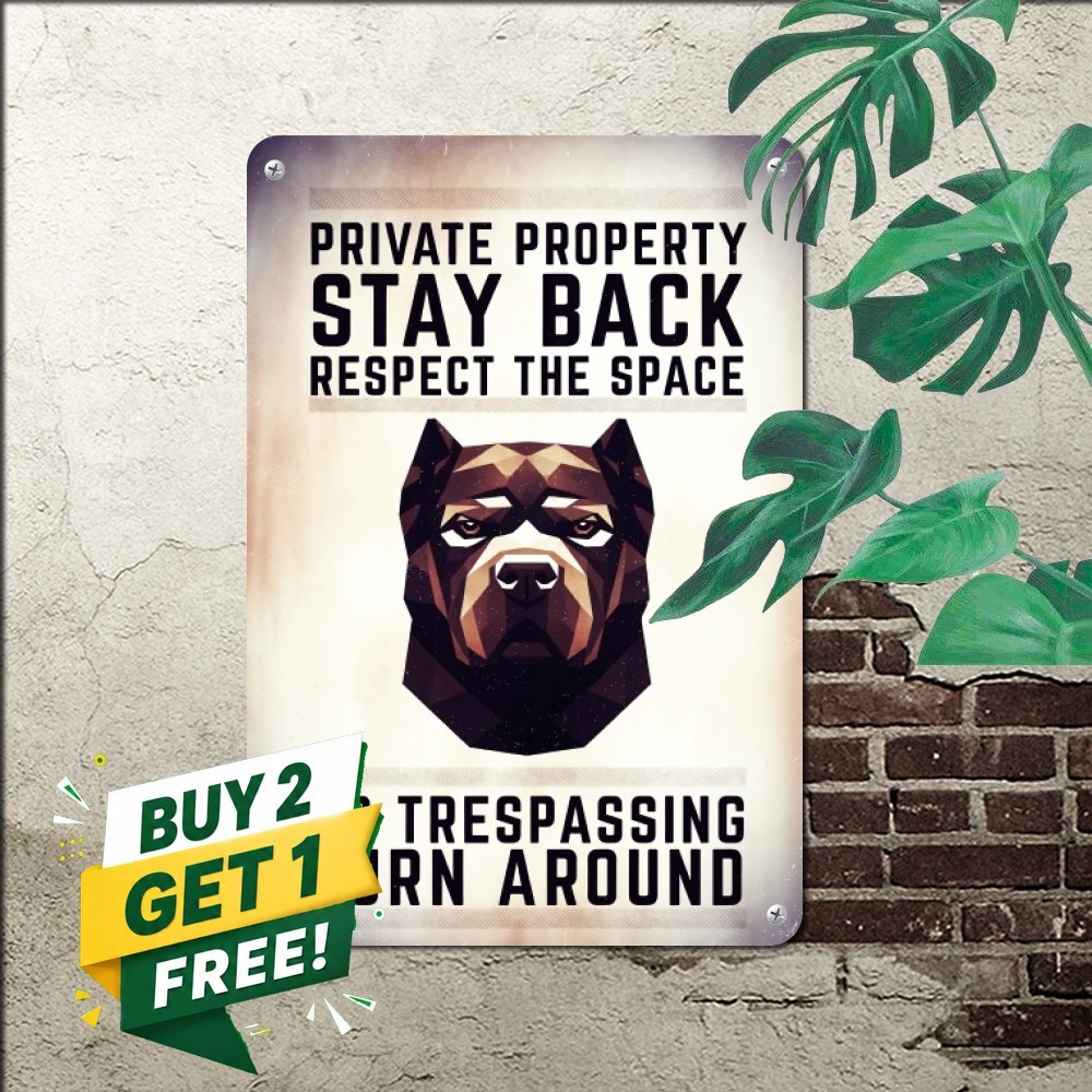 Protective Rottweiler Guard Tin Sign Rustic Canine Security Metal Wall Plaque