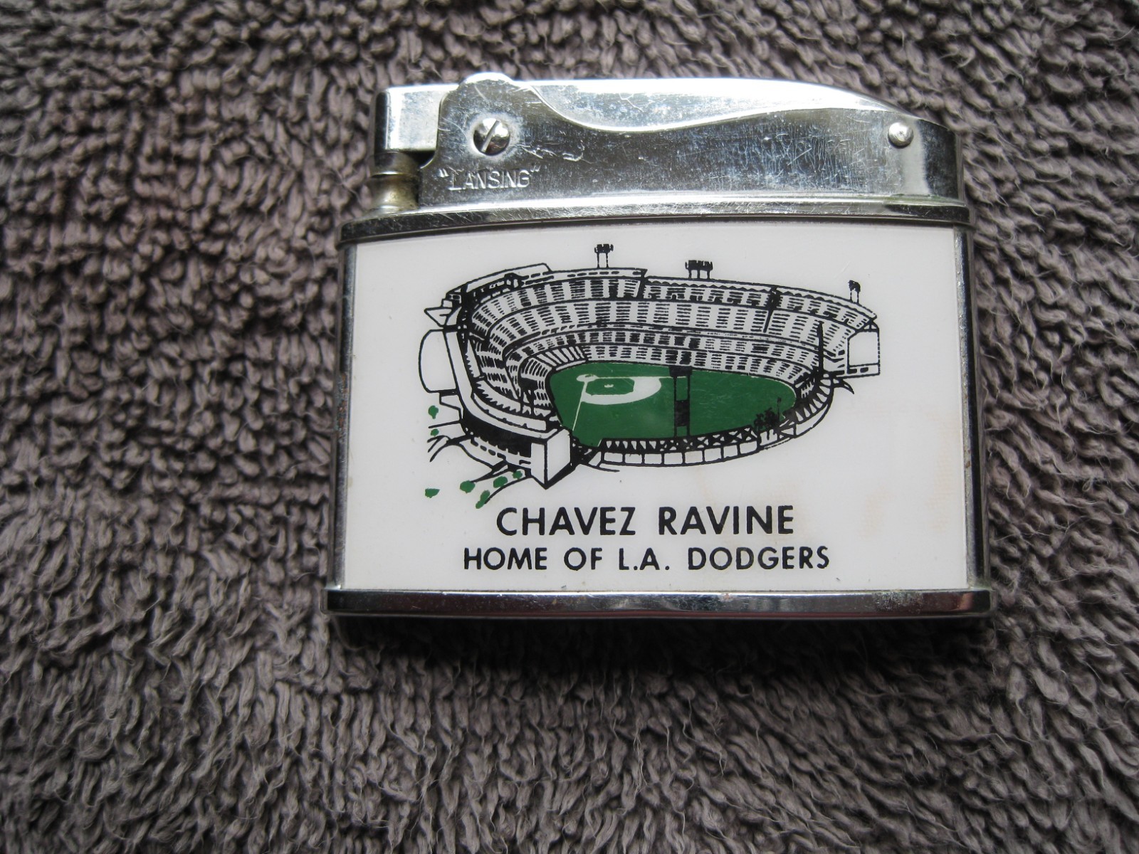 Vtg 1960\'s Lansing Chavez Ravine Home of LA Dodgers Stadium Auto Lighter Japan