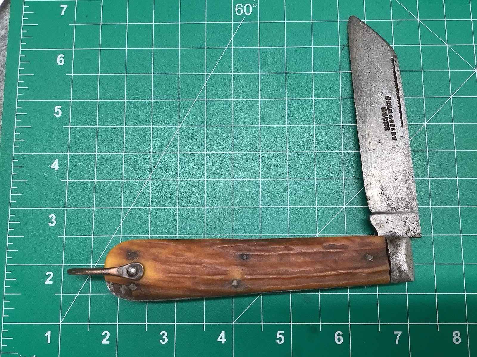 Antique John Copley & Sons  X X Large Single Blade Stag Knife