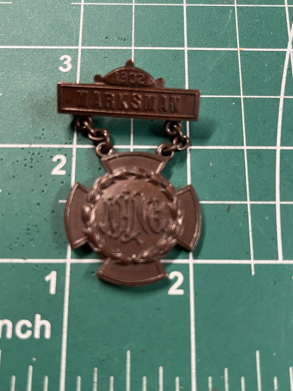 Vintage 1902 Marksman Shooting Badge Medal