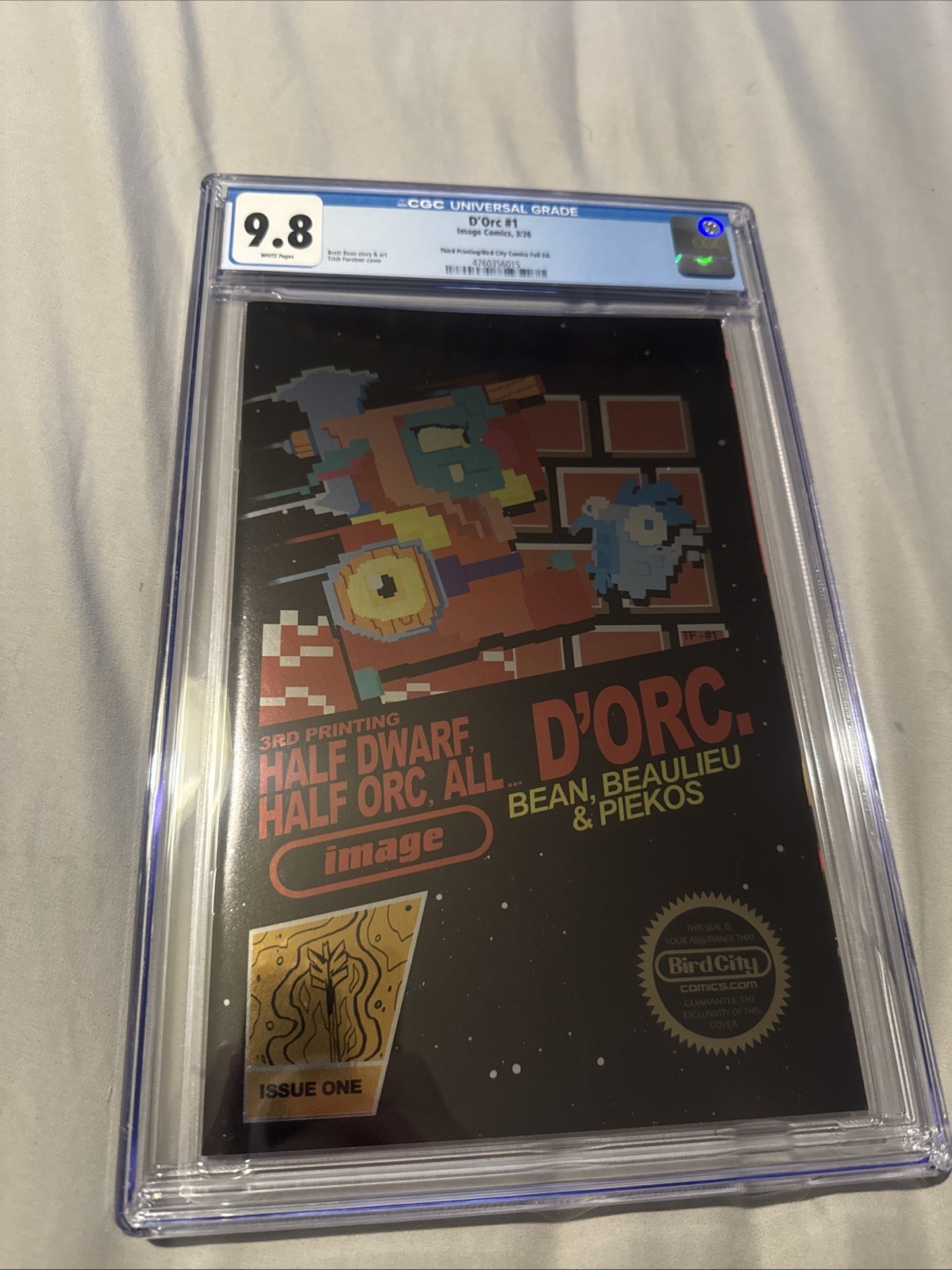 D\'ORC #1 CGC 9.8 TRISH FORSTNER 8 BIT SUPER MARIO VARIANT LTD 500 FOIL