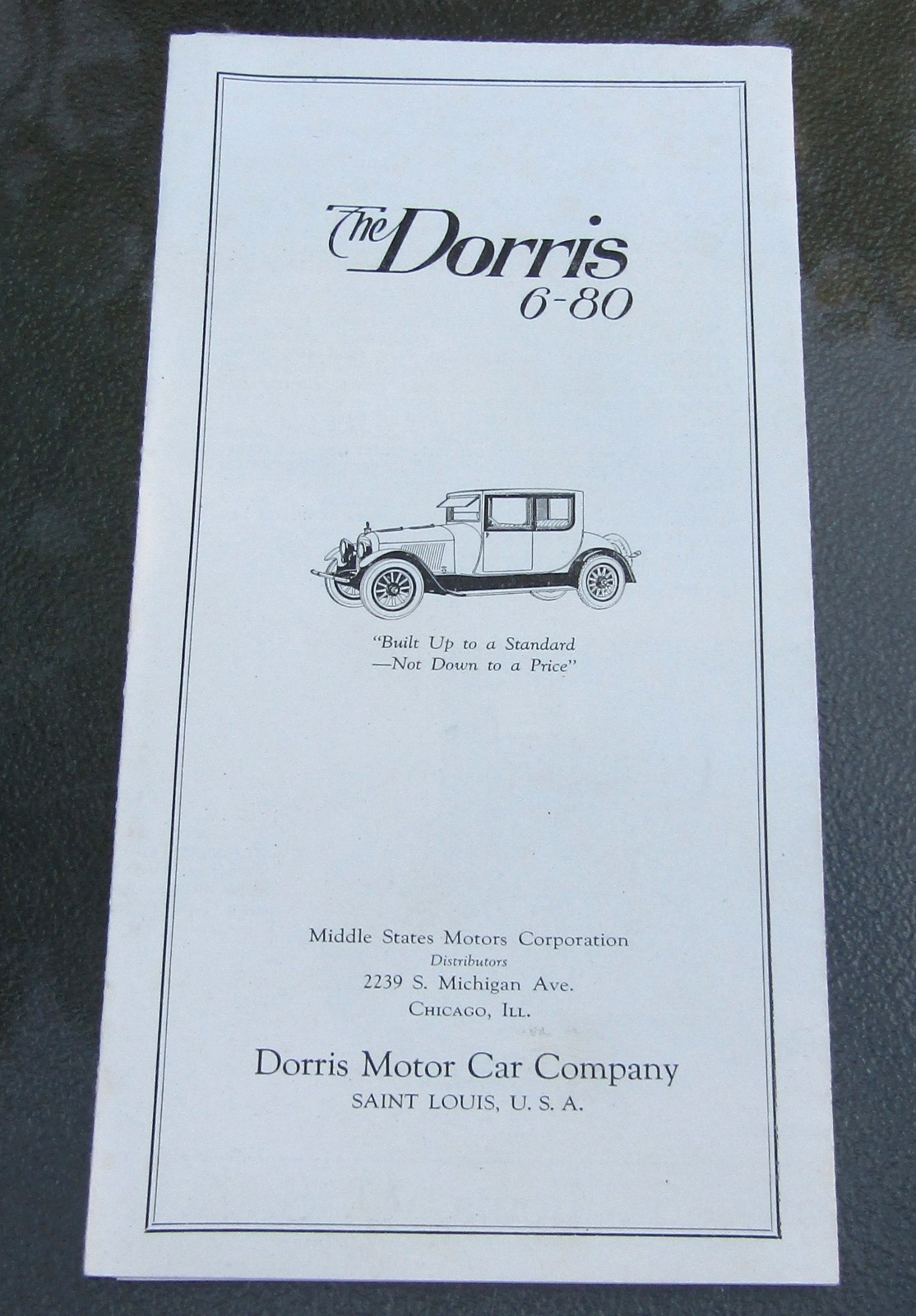 1920s Dorris Motor Company Saint Louis The DORRIS 6-80 Automobile Brochure RARE