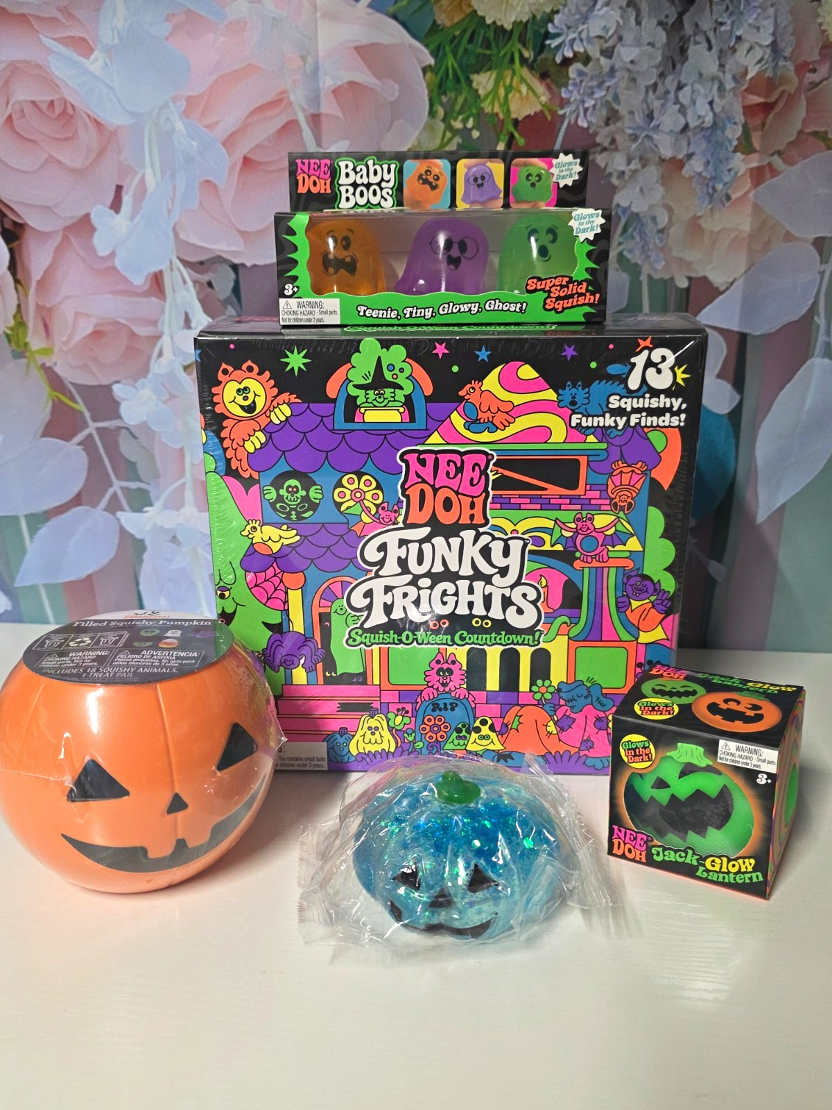 Halloween Needoh Bundle: Funky Freights, Baby Boos, Jack-glow Pumpkin 5pc Lot