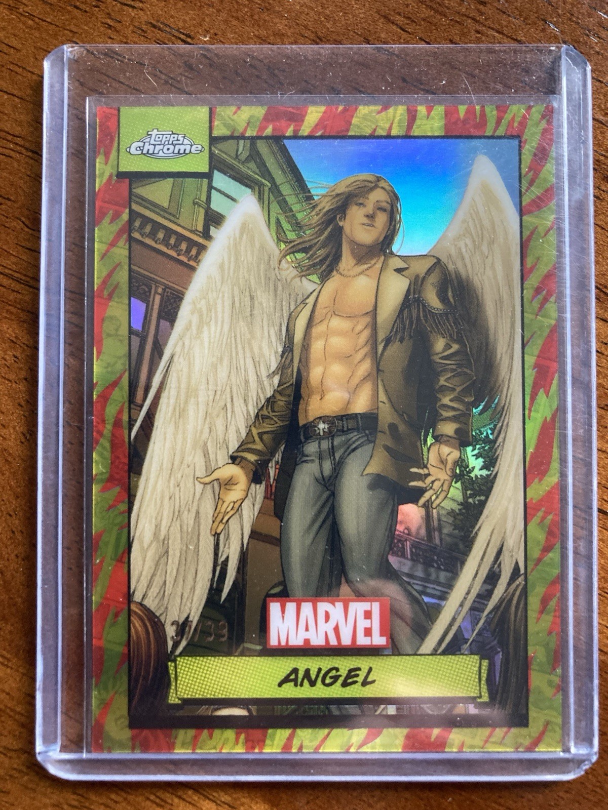2024 topps marvel chrome Angel Humnan Torch Refractor 37/39