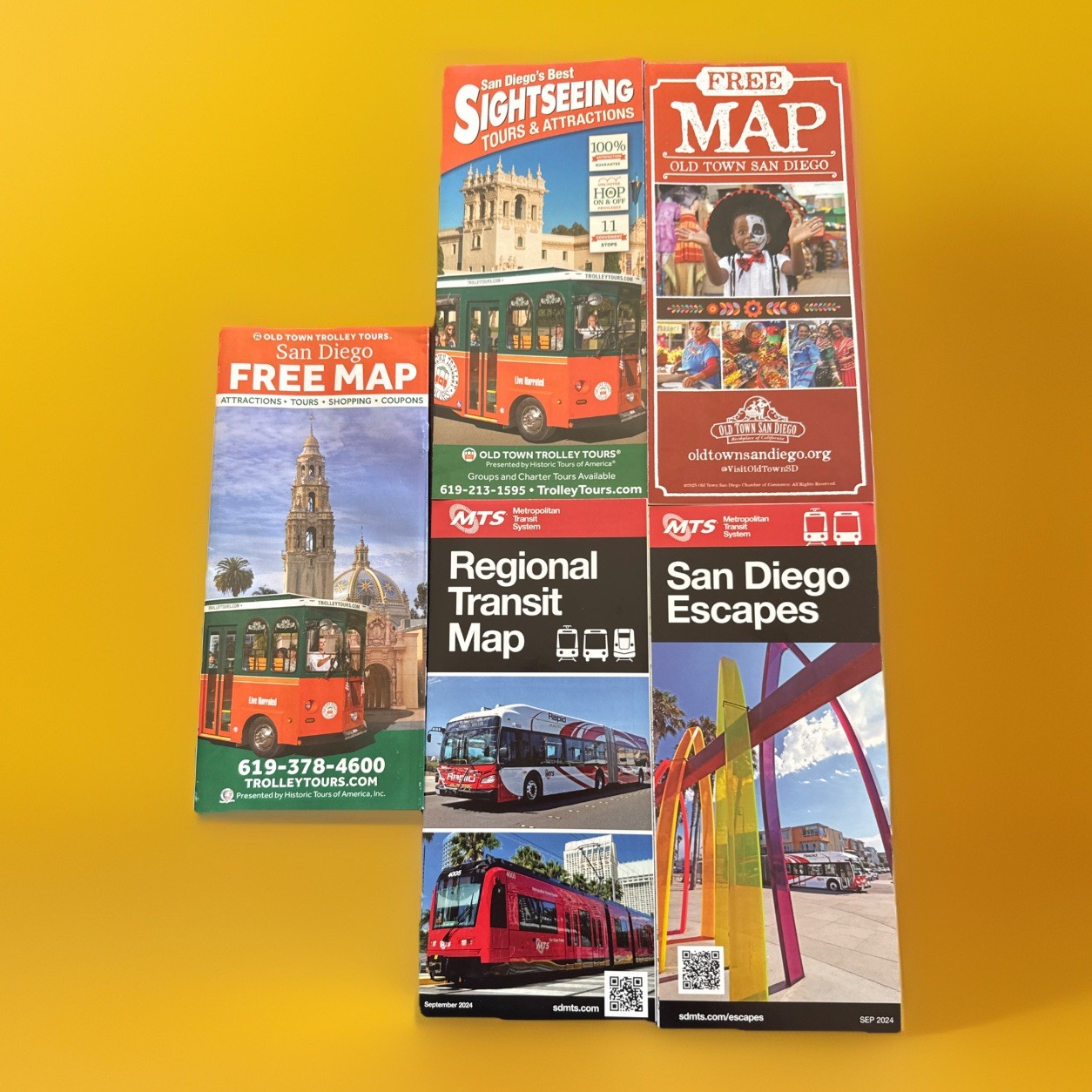 5 Sets San Diego Official Map 2025 Discover San Diego Travel Brochures & Guides