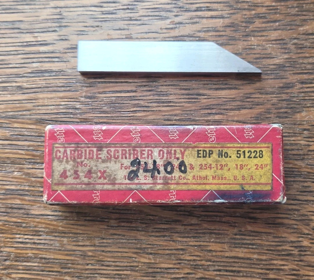 Vintage Starrett No. 454x Carbide Scriber Only w/Box Machinist Tool USA
