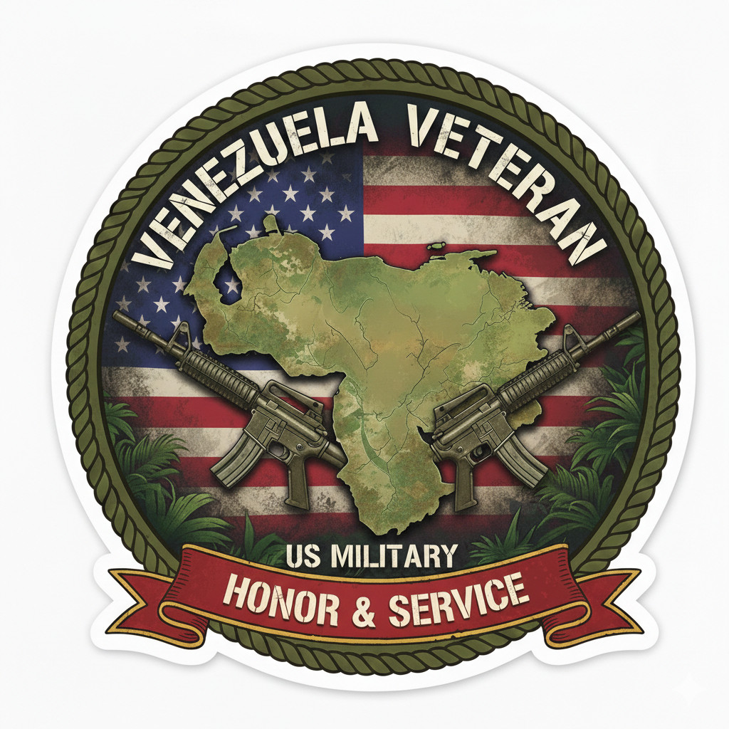 Venezuela Veteran United States Honor & Service Military Graphics Decal 5