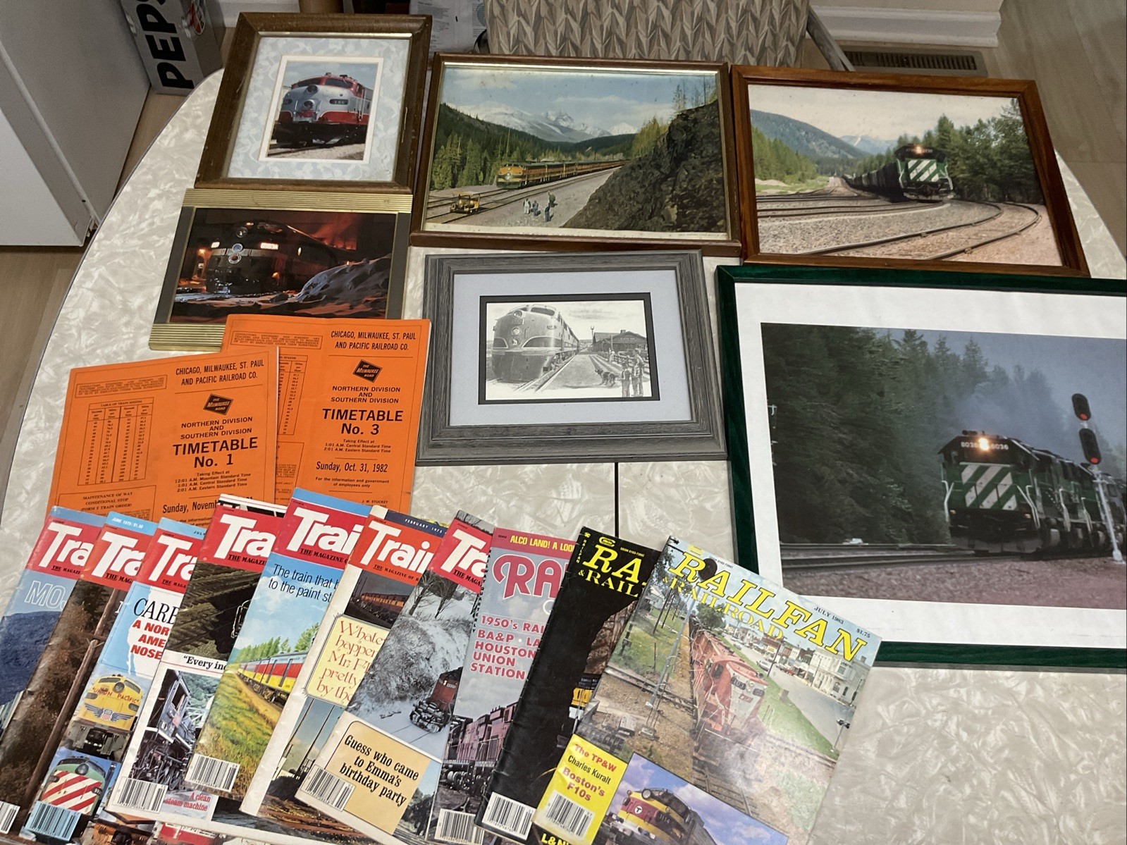Vintage Railroad Lot Milwaukee Road Great Northern BN Trains Magazines