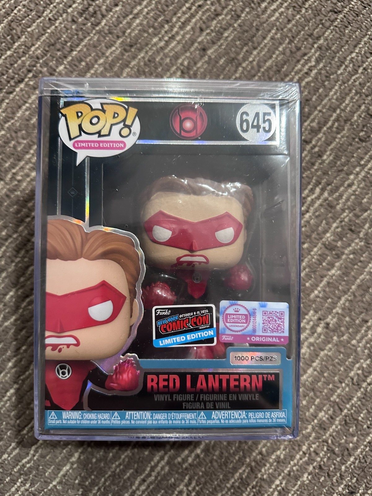 FUNKO POP NYCC 2026 OFFICIAL STICKER LEGENDARY RED LANTERN 645 LE 1000