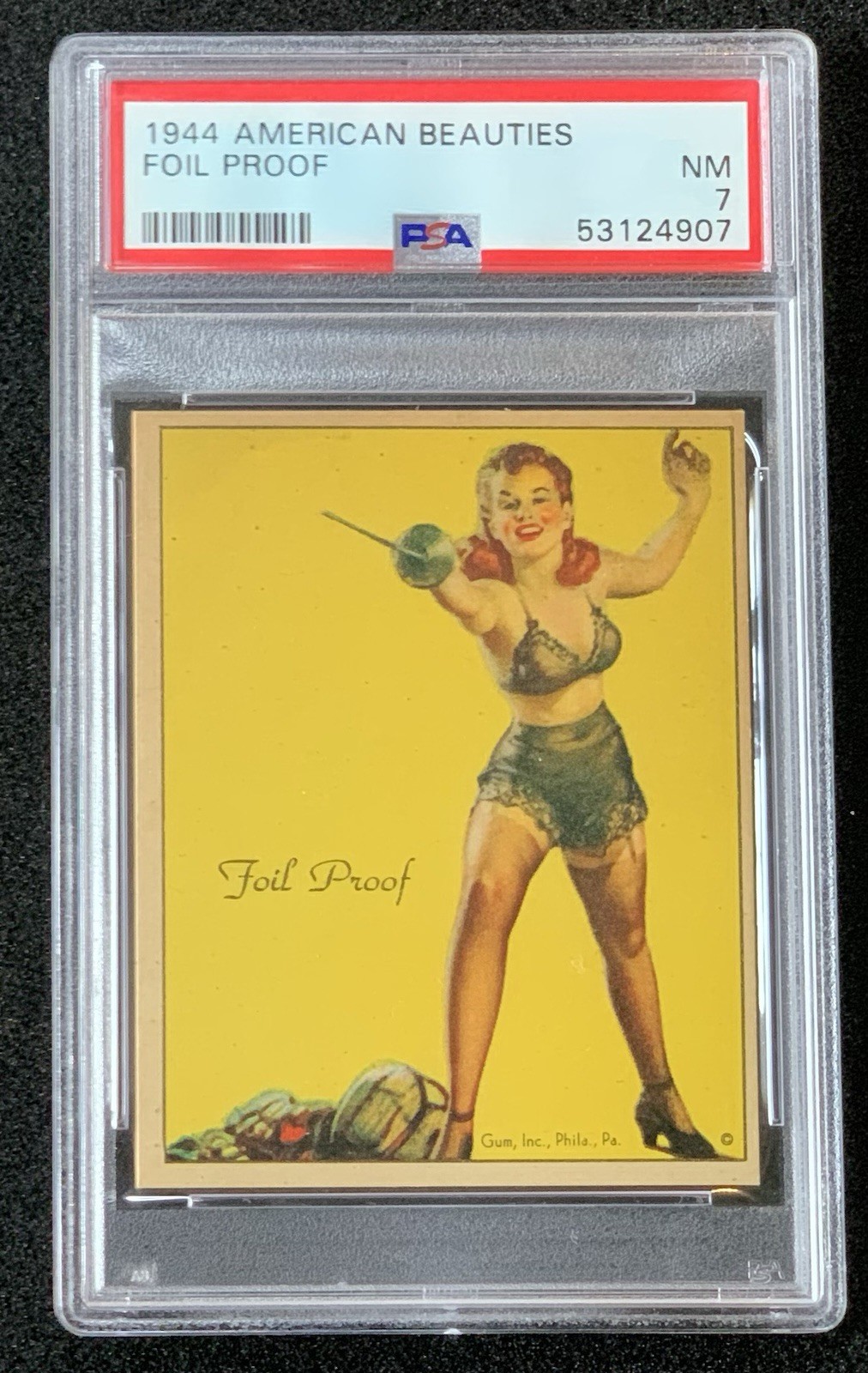 1944 Gum Inc American Beauties R-59 FOIL PROOF PSA 7 NM