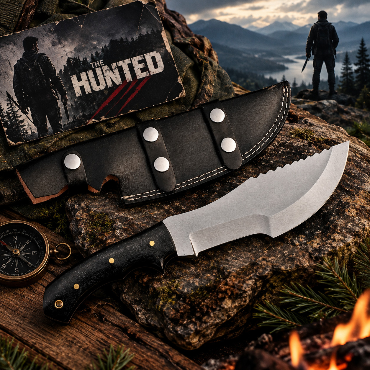 Tracker Knife: The Hunted Movie Series Iconic Tom brown Replica Prop Collectors 