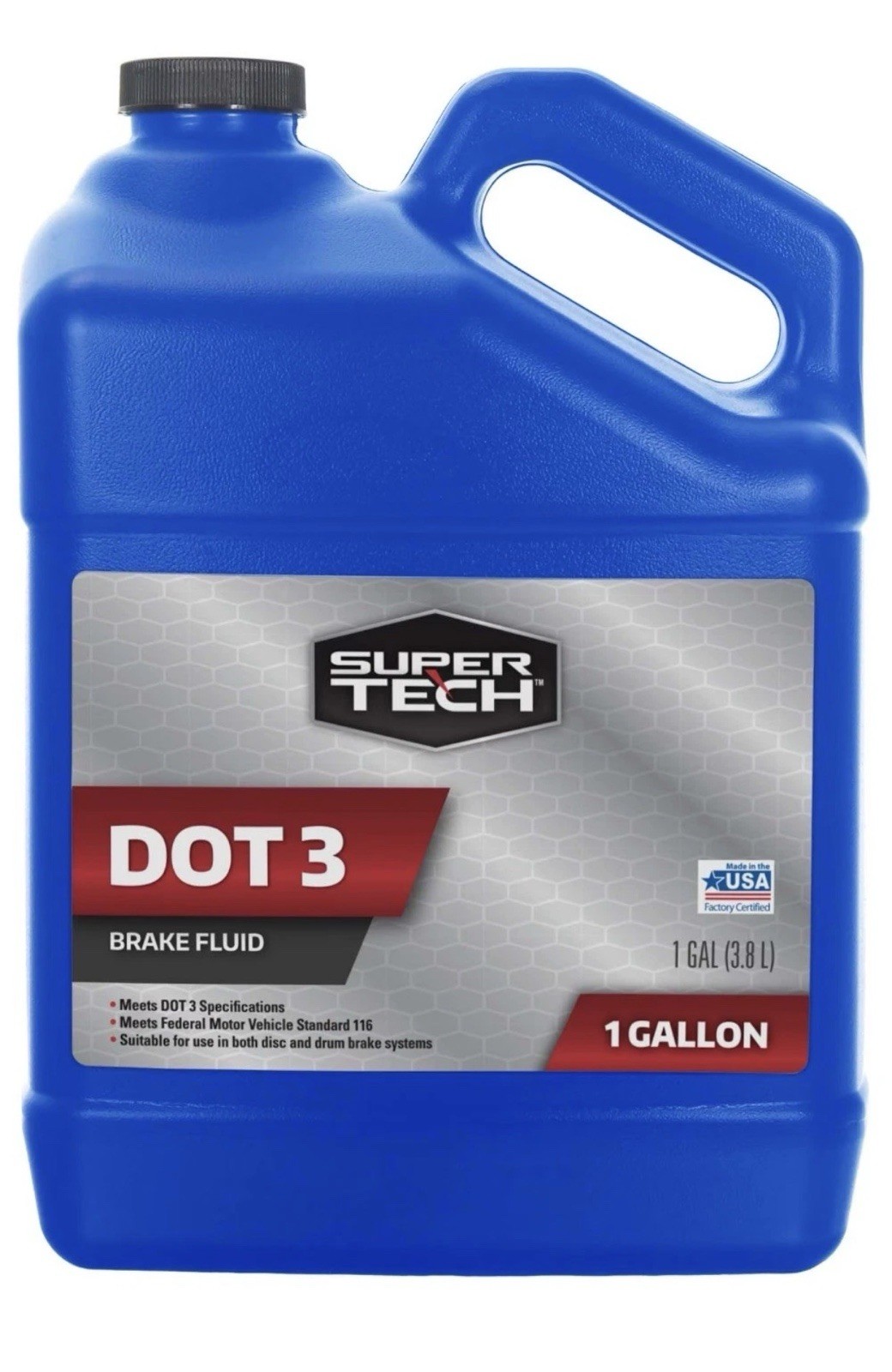 High-Performance DOT 3 Synthetic Brake Fluid 1 Gallon - For Automotive Use