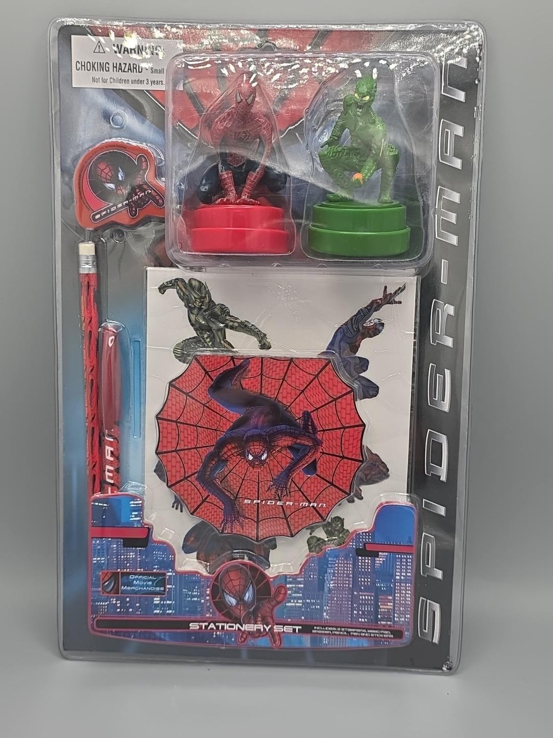 2002 Spider-Man Movie Stationery Set Sealed Pyramid Marvel Green Goblin Vintage