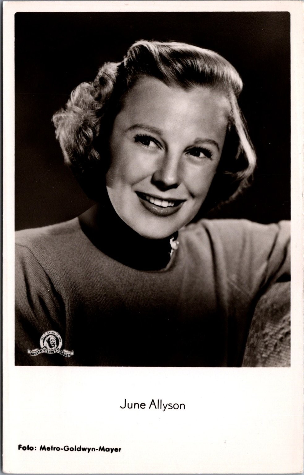 June Allyson MGM Real Photo Postcard \
