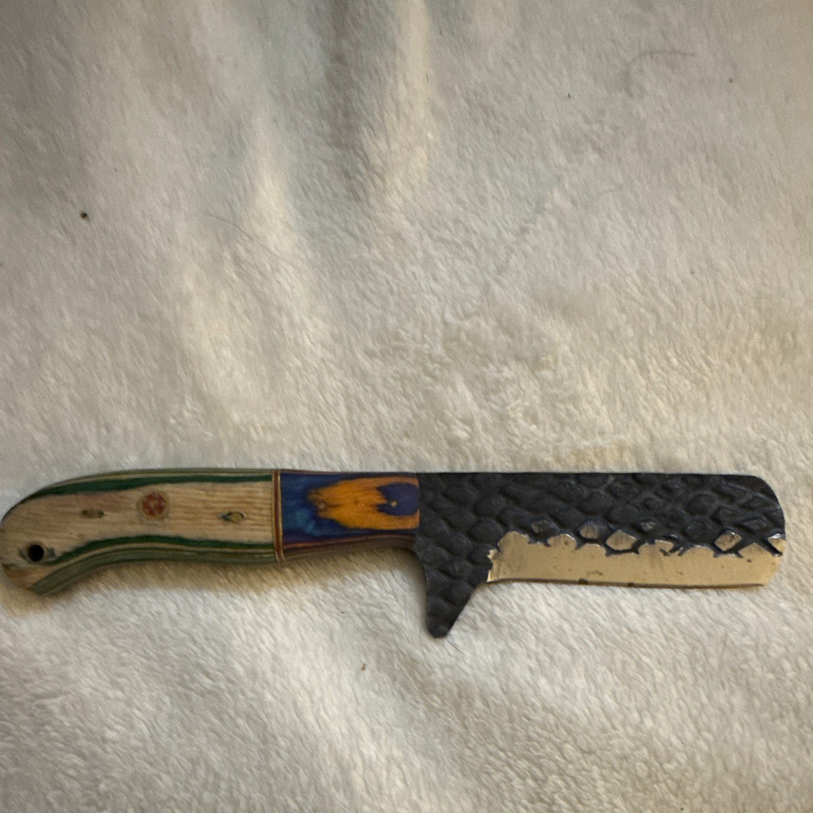 Handmade Steel Fixed Blade Knife Full Tang Wood Handle 2-3in Lanyard Hole