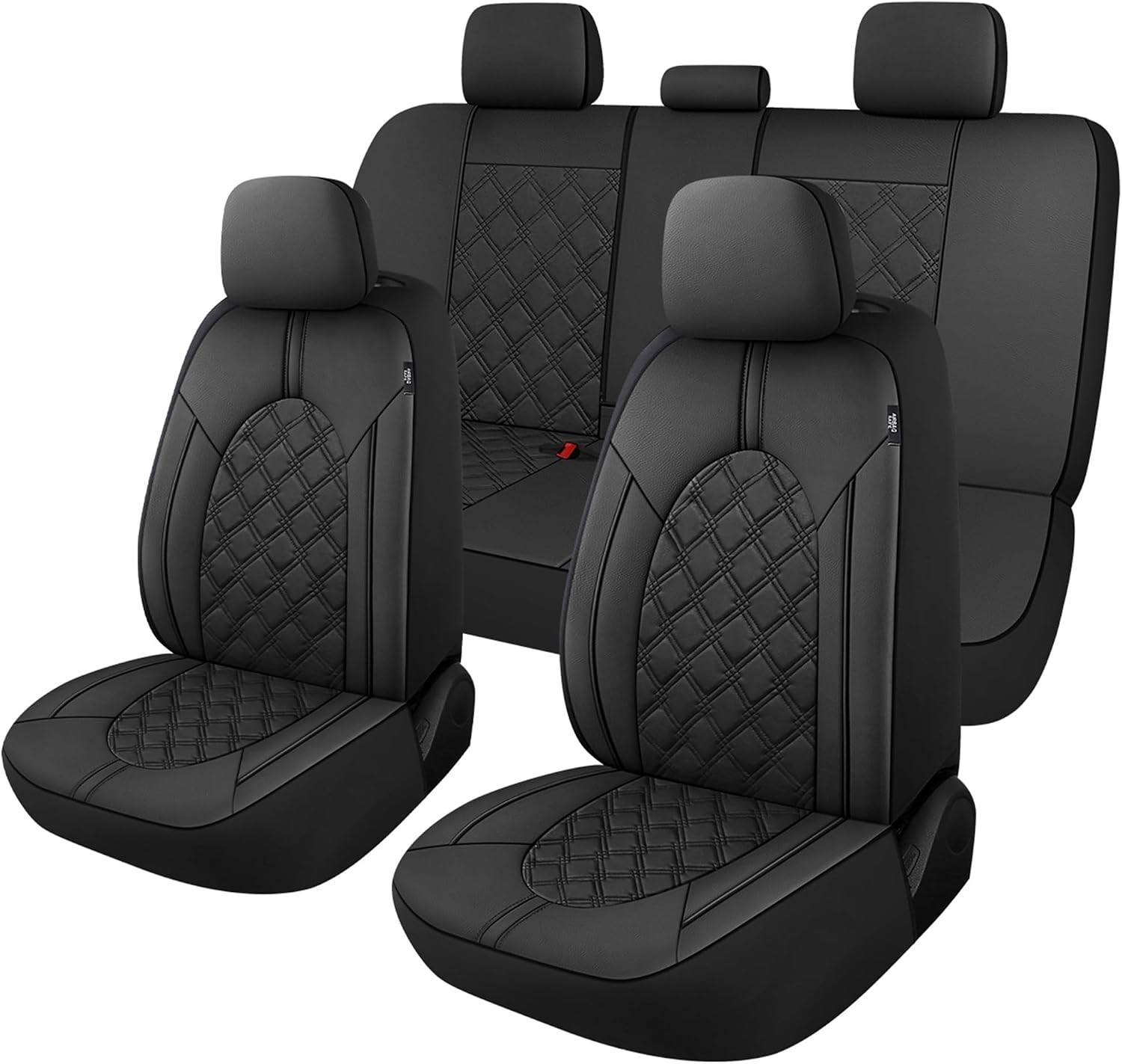 MEJOR Fundas Universales Asientos Coche Juego Completo Piel Sintetica PU Auto