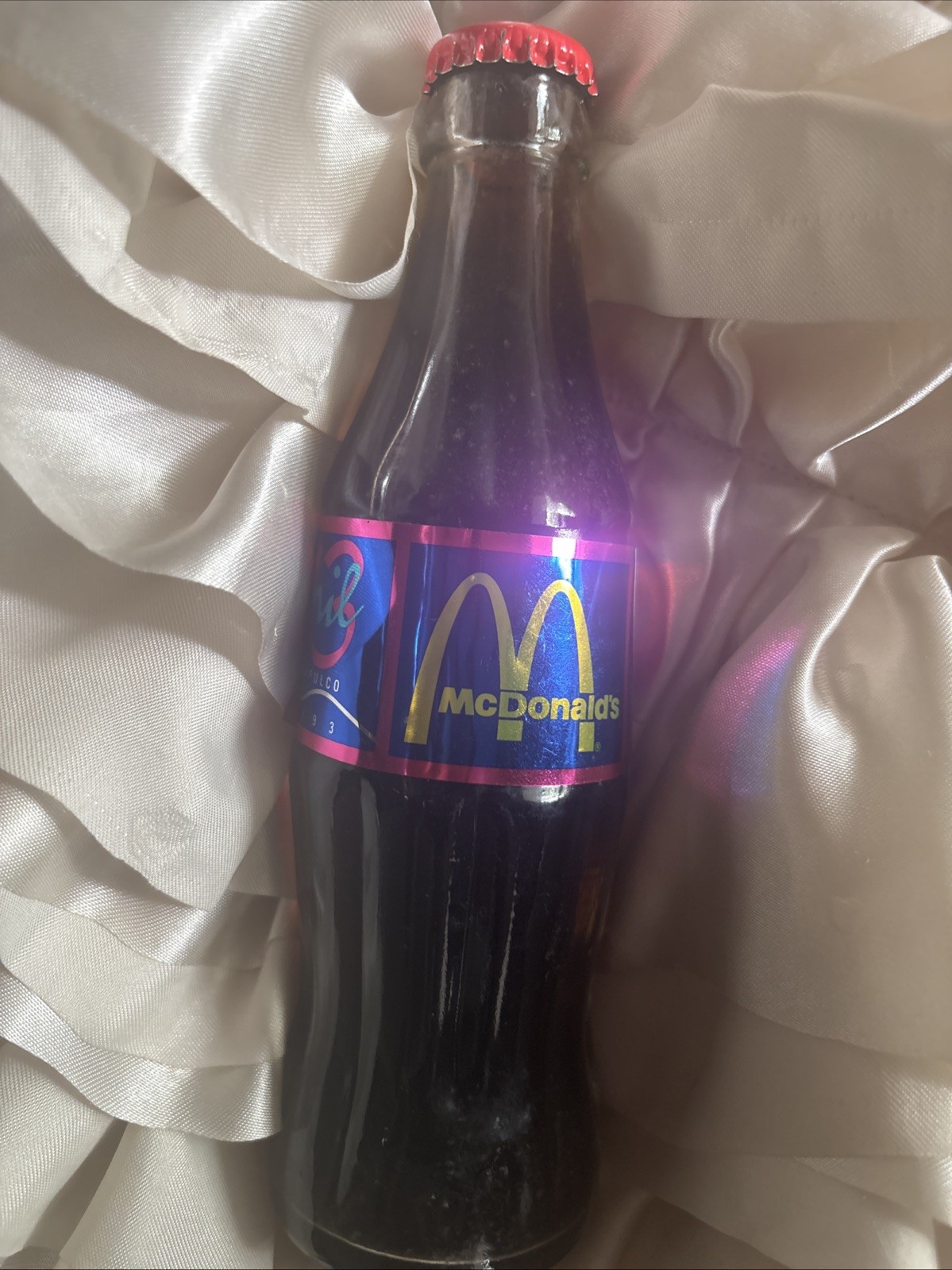 Coca Cola 1993 Acapulco, Mexico McDonald’s Unopened Full Bottle Glass Very RARE