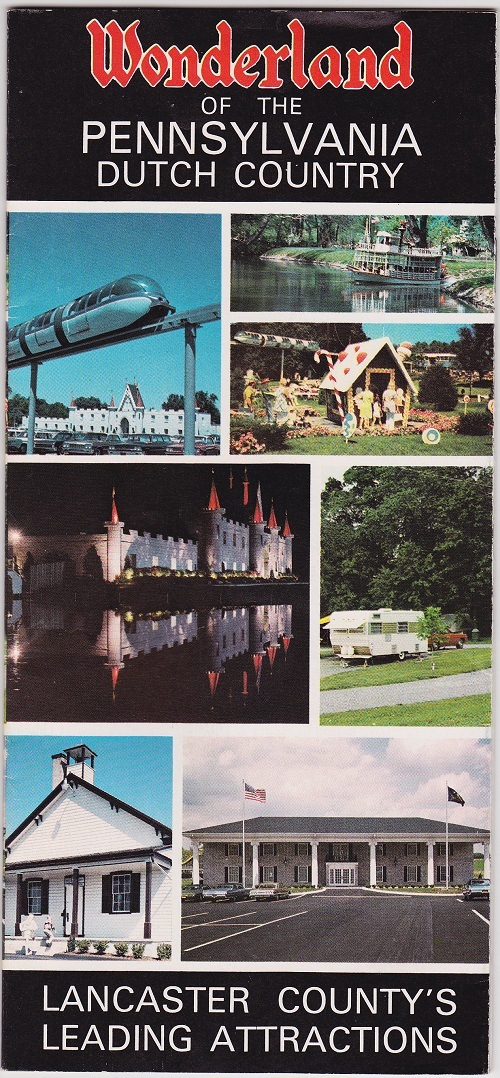 1970\'s Lancaster County Pennsylvania Attractions Brochure